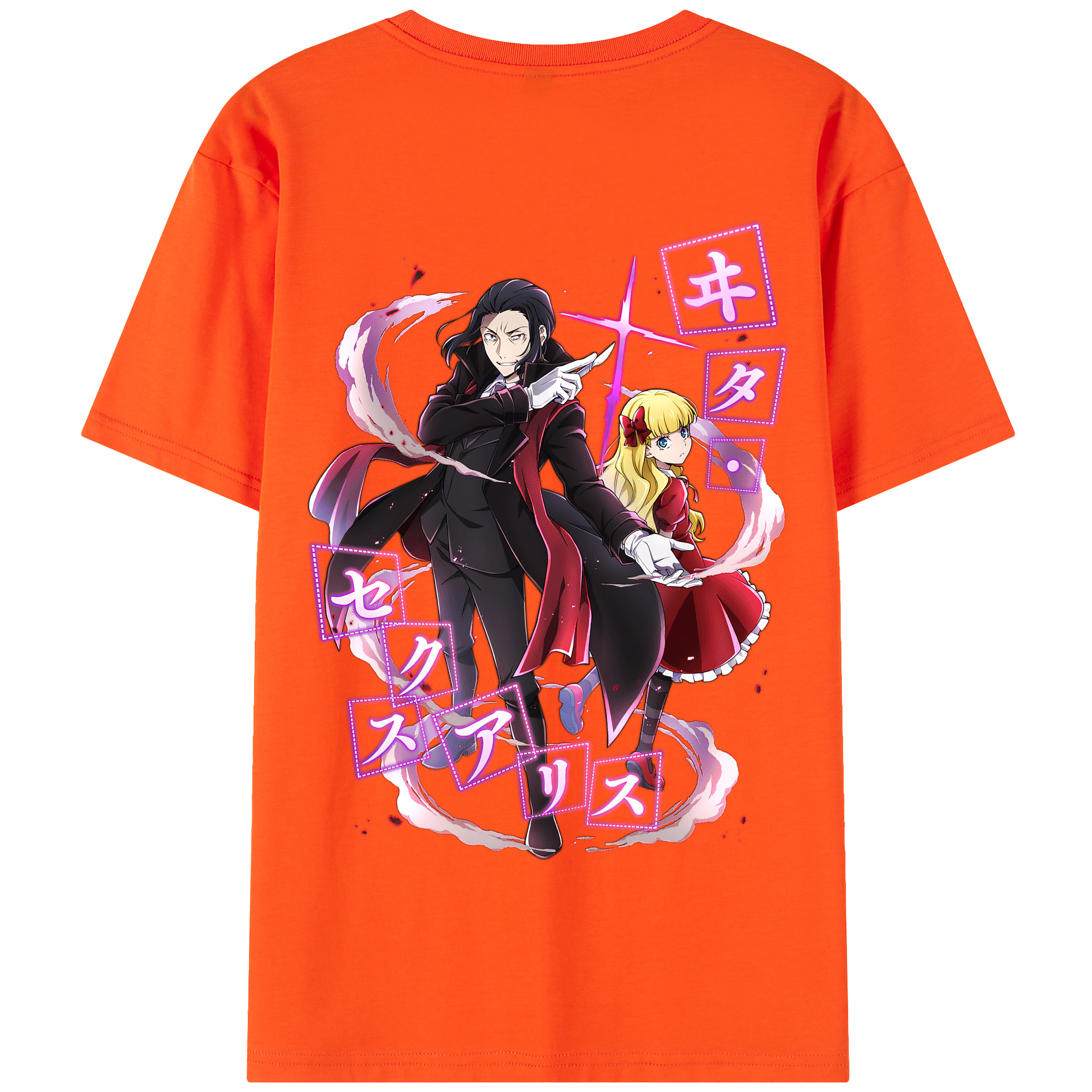 （画像用） 文豪ストレイドッグス Bungo Stray Dogs 綿100％半袖Tシャツ（背面プリント）