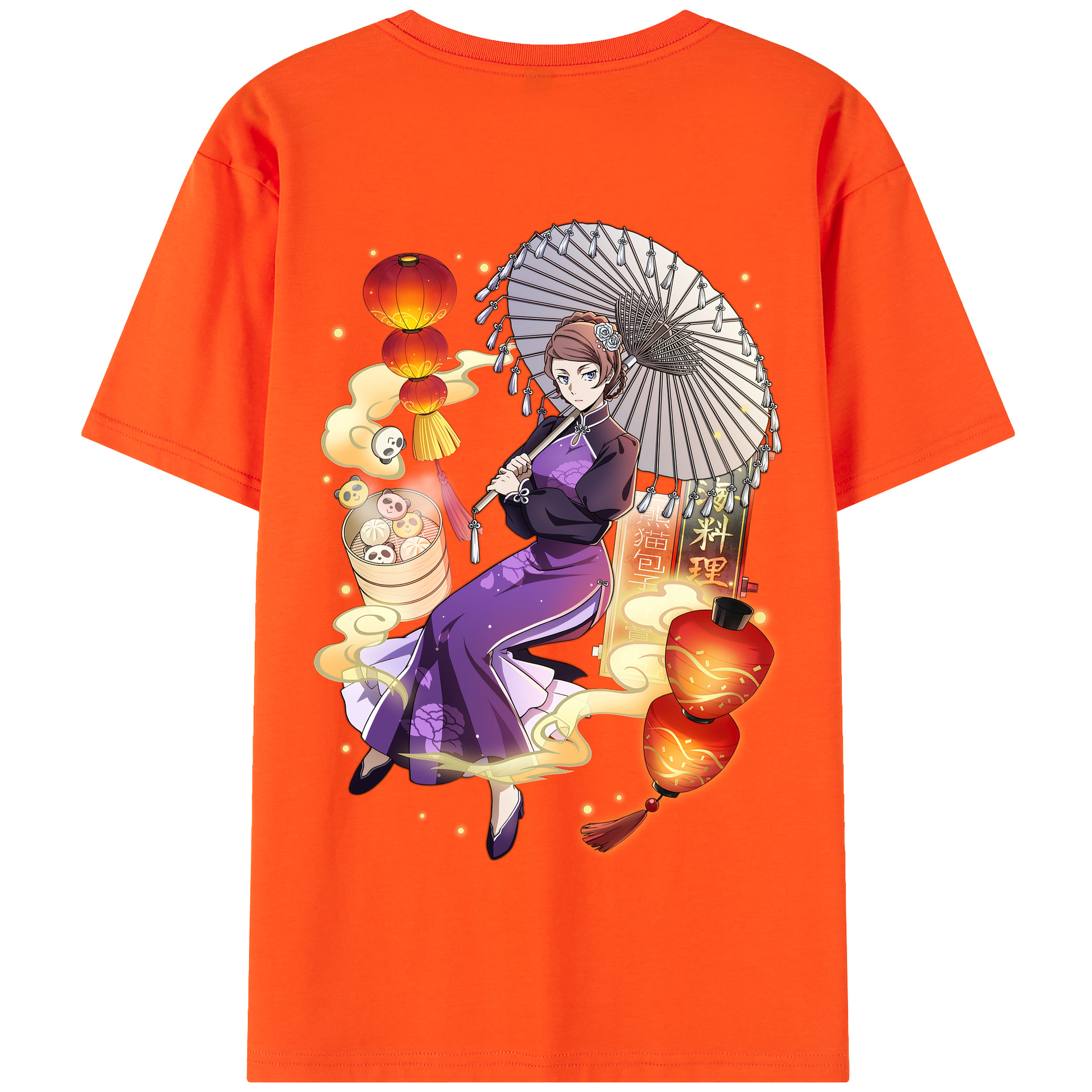 （画像用） 文豪ストレイドッグス Bungo Stray Dogs 綿100％半袖Tシャツ（背面プリント）