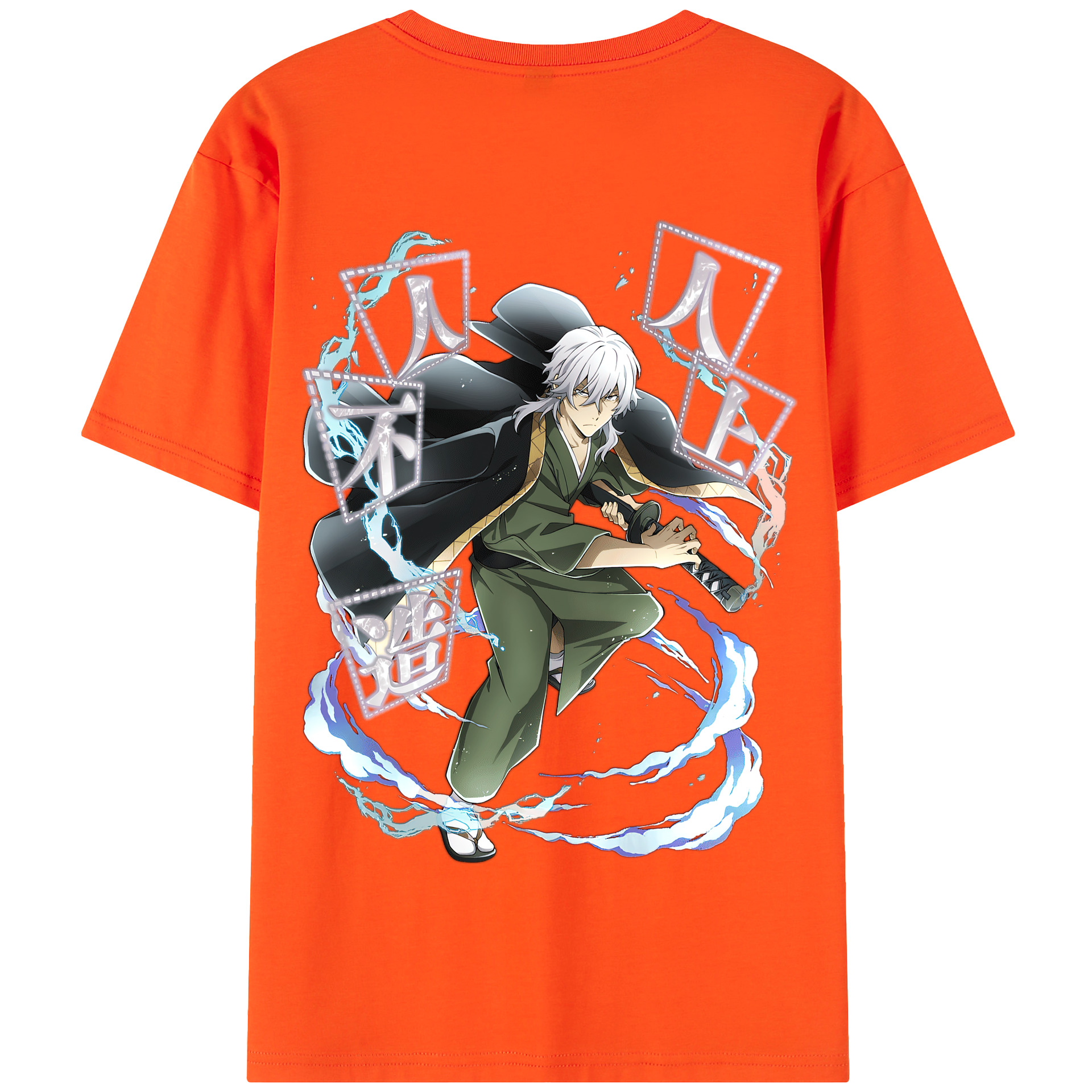 （画像用） 文豪ストレイドッグス Bungo Stray Dogs 綿100％半袖Tシャツ（背面プリント）
