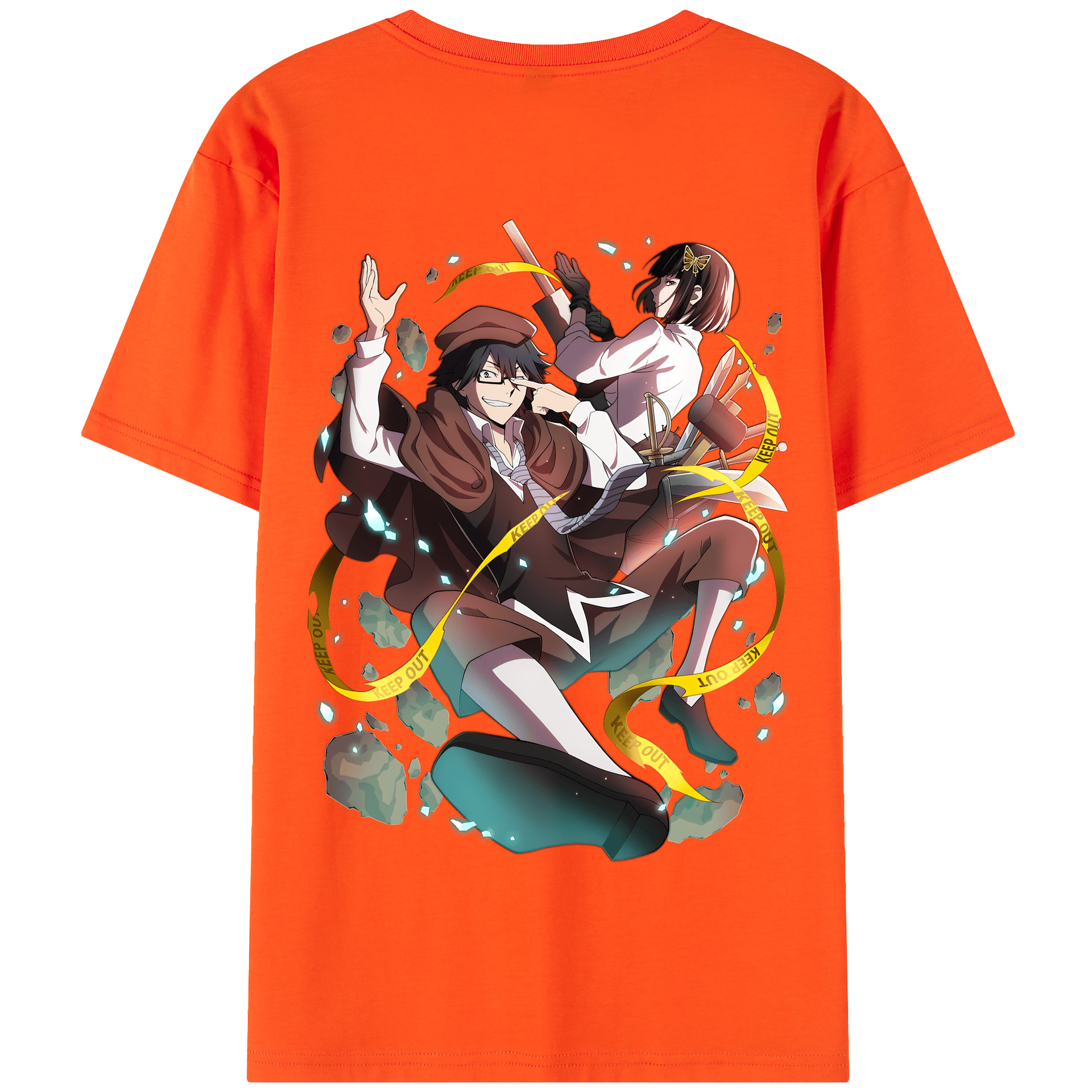 （画像用） 文豪ストレイドッグス Bungo Stray Dogs 綿100％半袖Tシャツ（背面プリント）