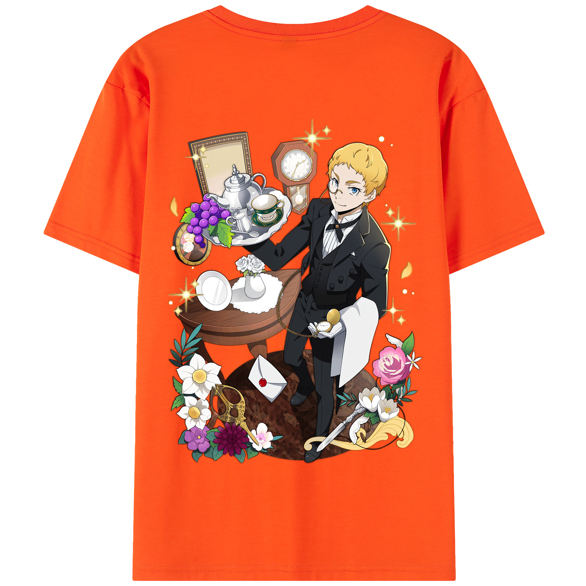 （画像用） 文豪ストレイドッグス Bungo Stray Dogs 綿100％半袖Tシャツ（背面プリント）