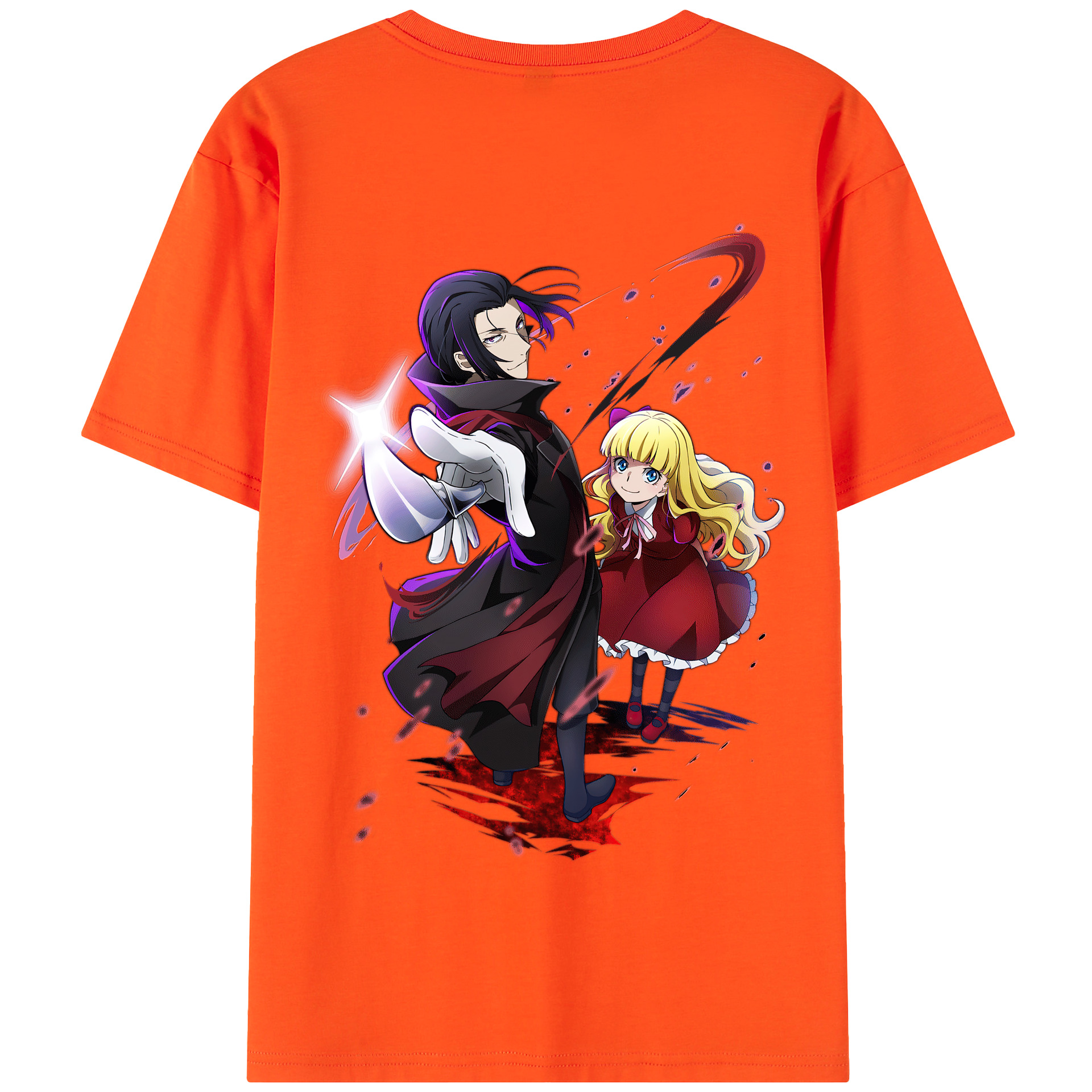 （画像用） 文豪ストレイドッグス Bungo Stray Dogs 綿100％半袖Tシャツ（背面プリント）