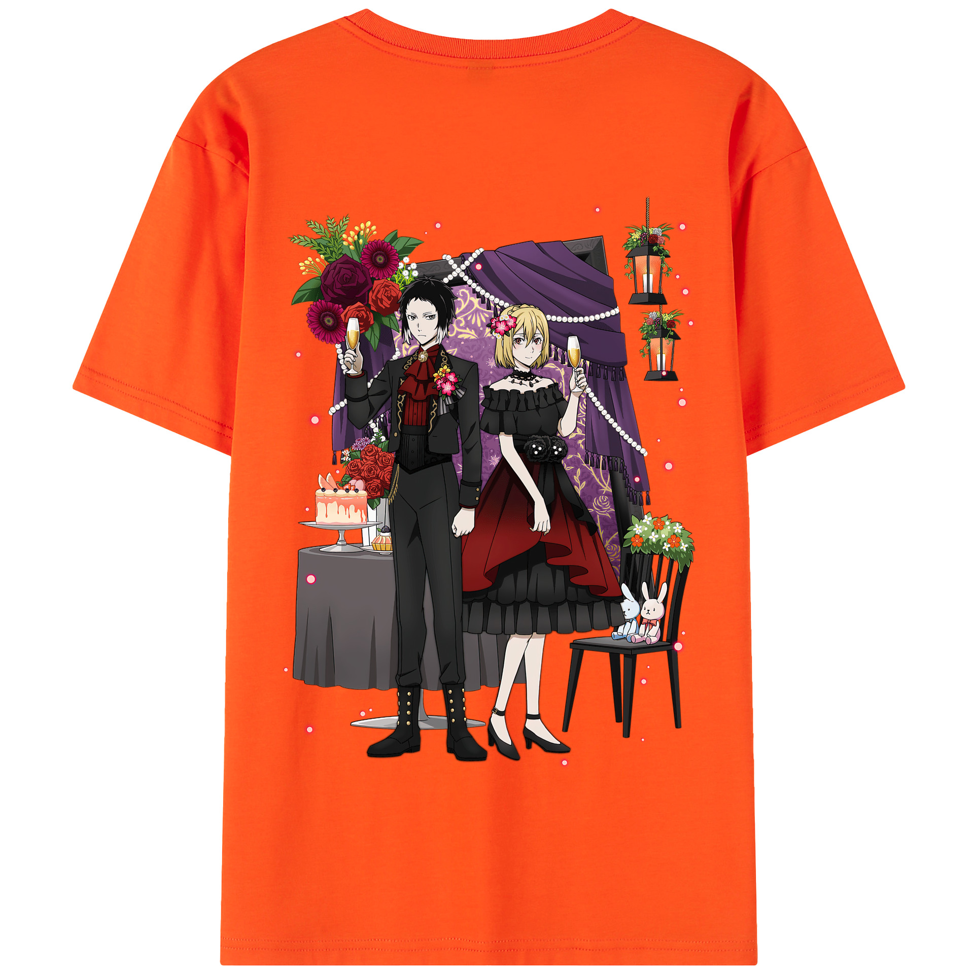 （画像用） 文豪ストレイドッグス Bungo Stray Dogs 綿100％半袖Tシャツ（背面プリント）
