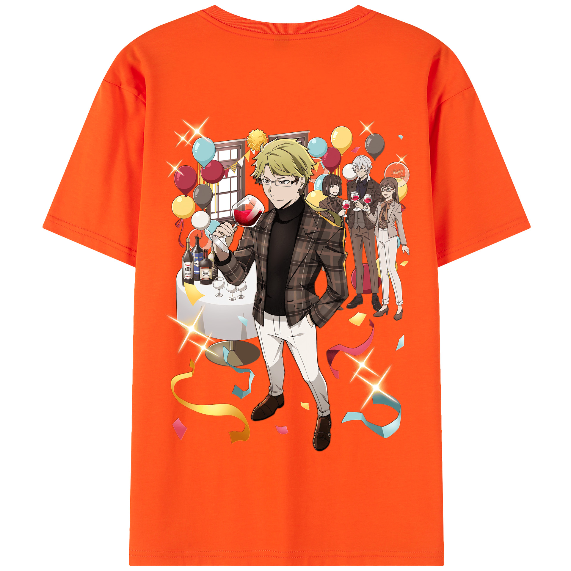 （画像用） 文豪ストレイドッグス Bungo Stray Dogs 綿100％半袖Tシャツ（背面プリント）
