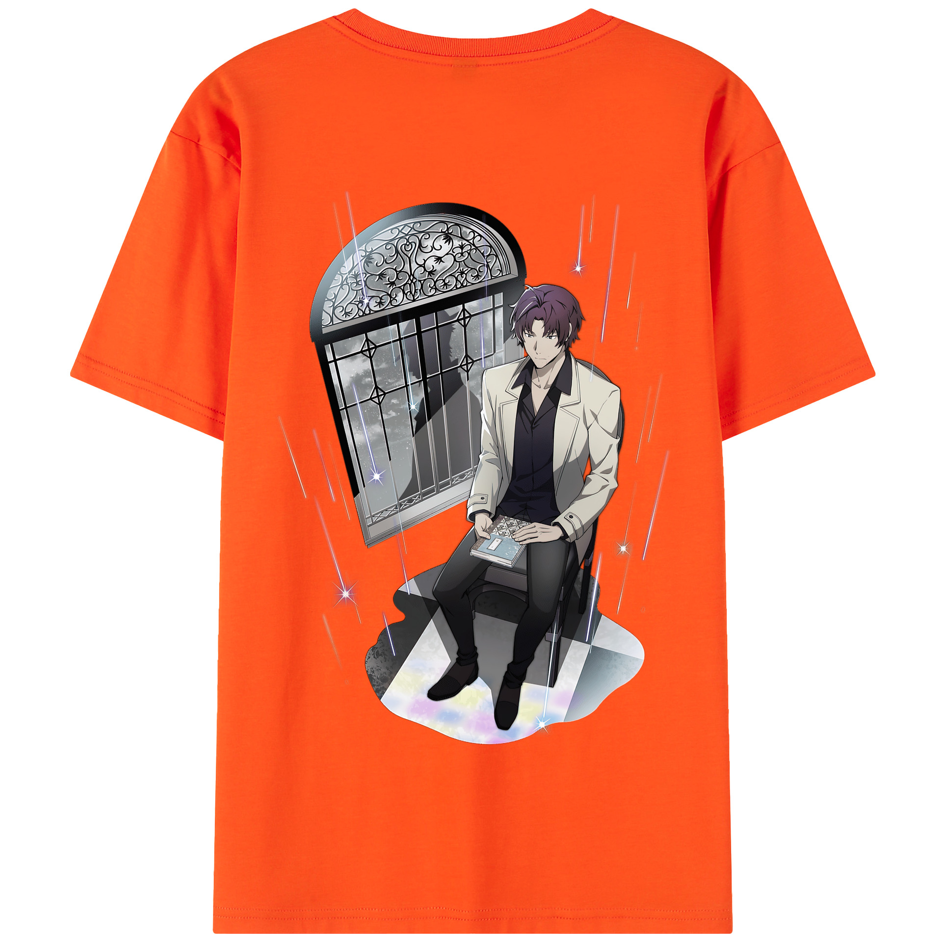 （画像用） 文豪ストレイドッグス Bungo Stray Dogs 綿100％半袖Tシャツ（背面プリント）