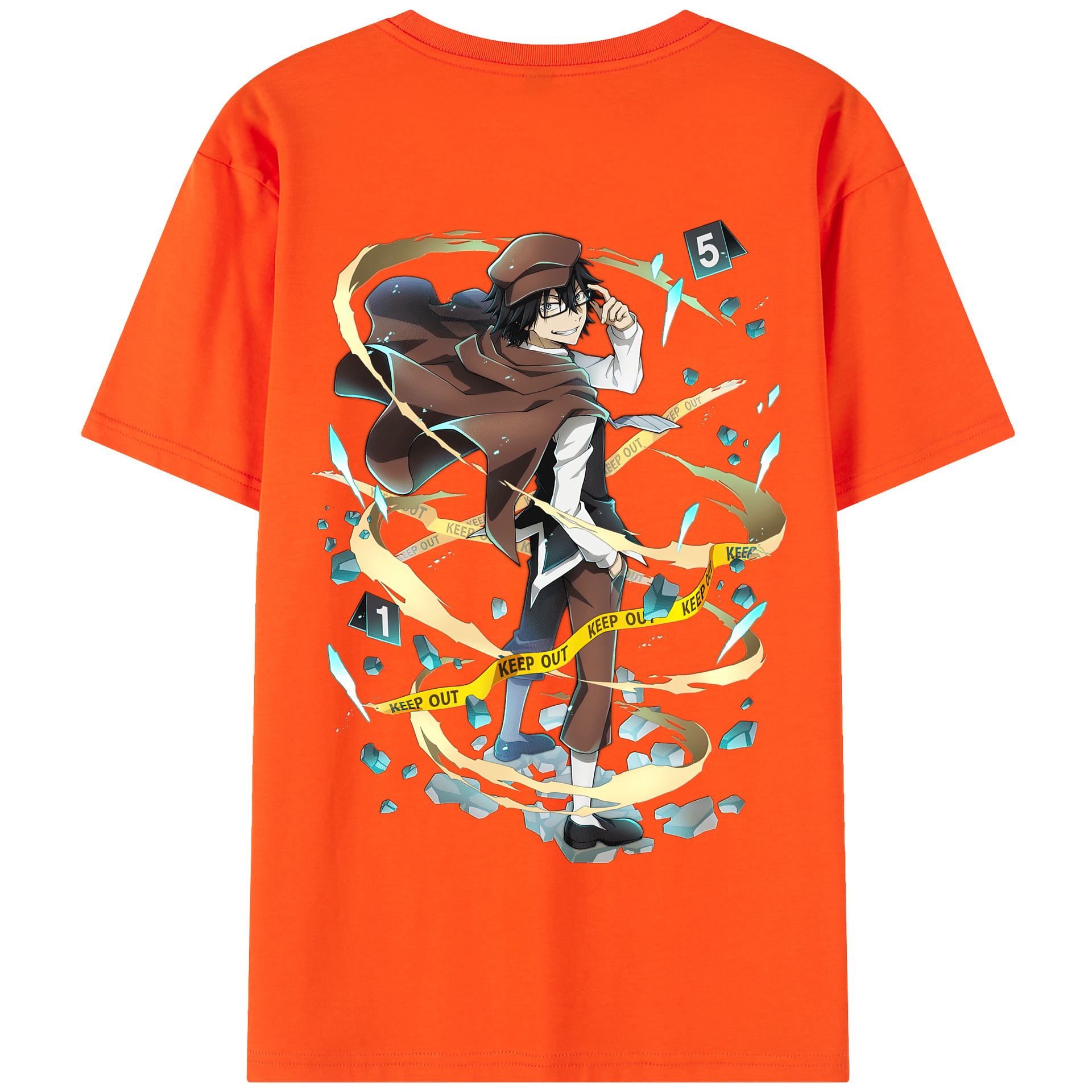（画像用） 文豪ストレイドッグス Bungo Stray Dogs 綿100％半袖Tシャツ（背面プリント）