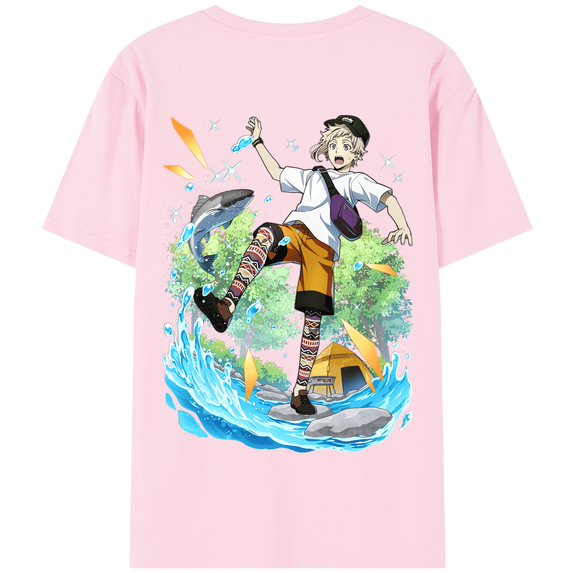 （画像用） 文豪ストレイドッグス Bungo Stray Dogs 綿100％半袖Tシャツ（背面プリント）