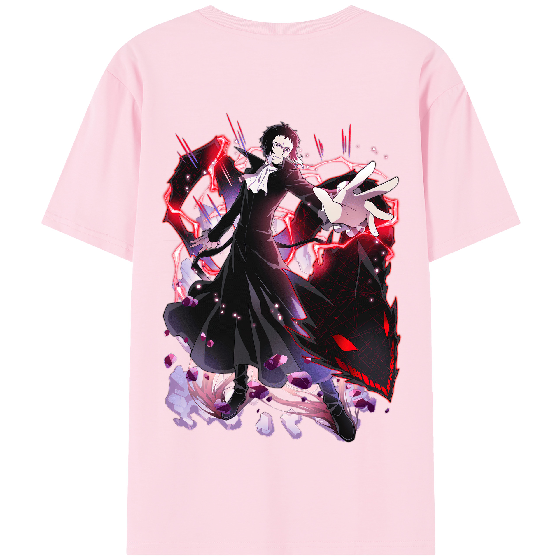 （画像用） 文豪ストレイドッグス Bungo Stray Dogs 綿100％半袖Tシャツ（背面プリント）
