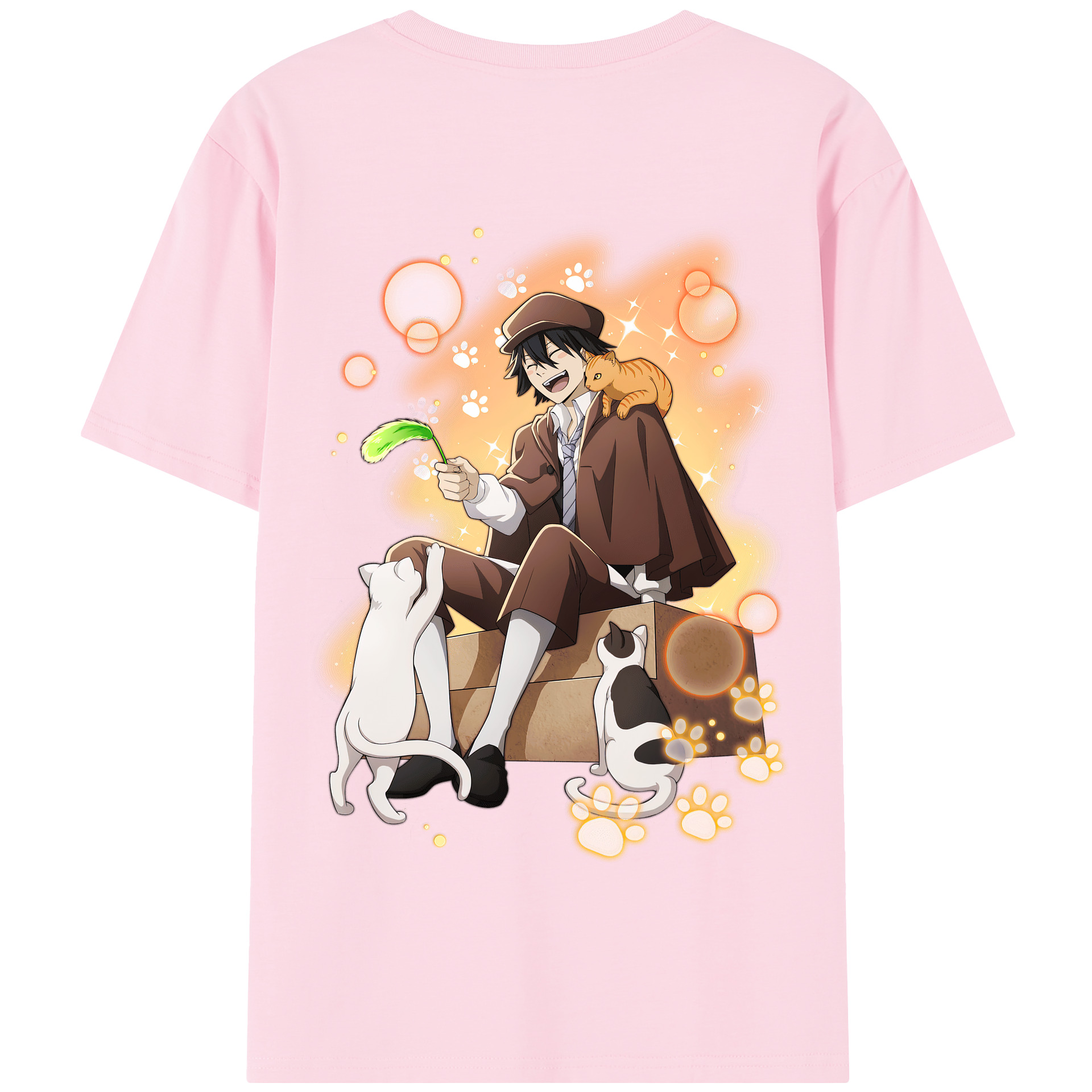 （画像用） 文豪ストレイドッグス Bungo Stray Dogs 綿100％半袖Tシャツ（背面プリント）