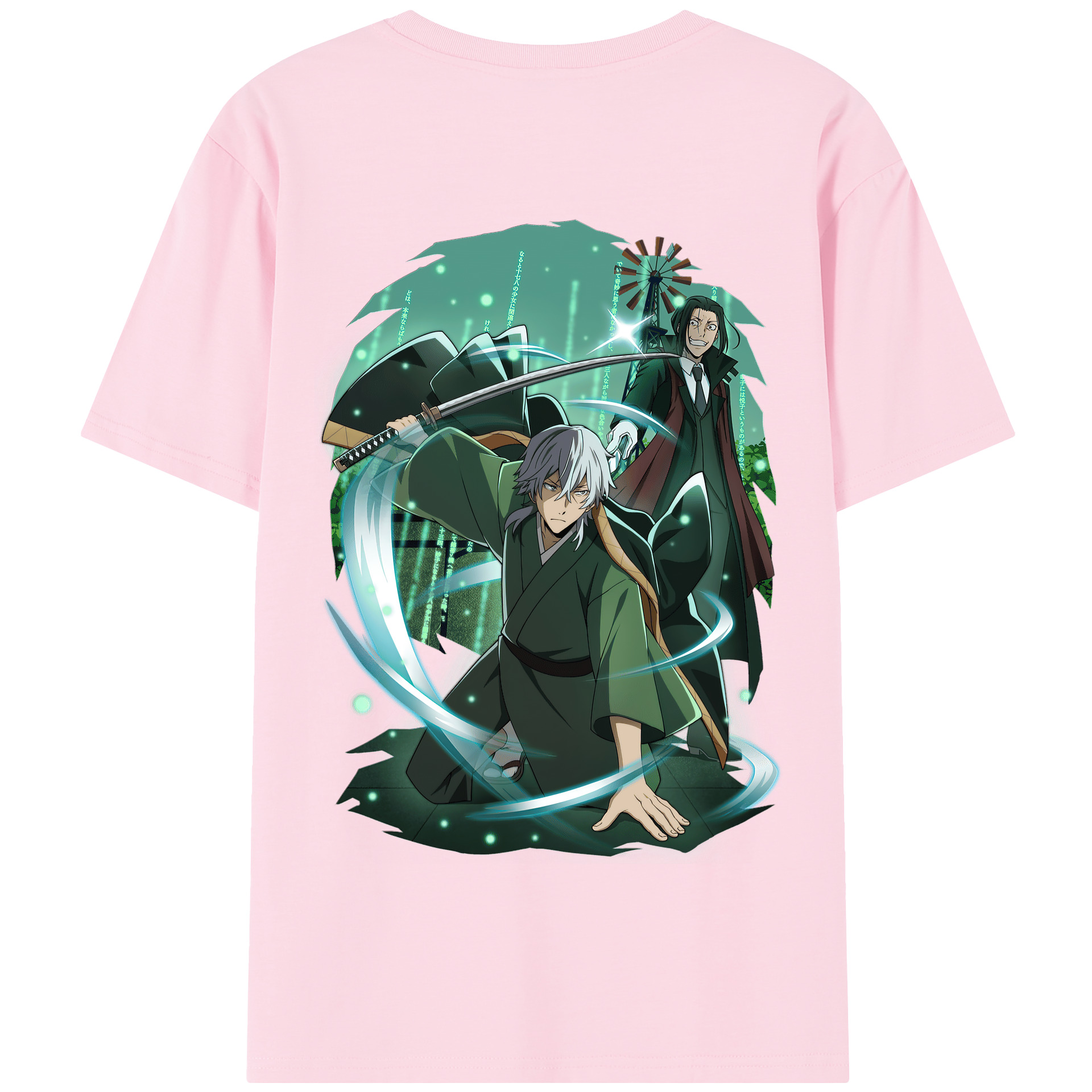 （画像用） 文豪ストレイドッグス Bungo Stray Dogs 綿100％半袖Tシャツ（背面プリント）