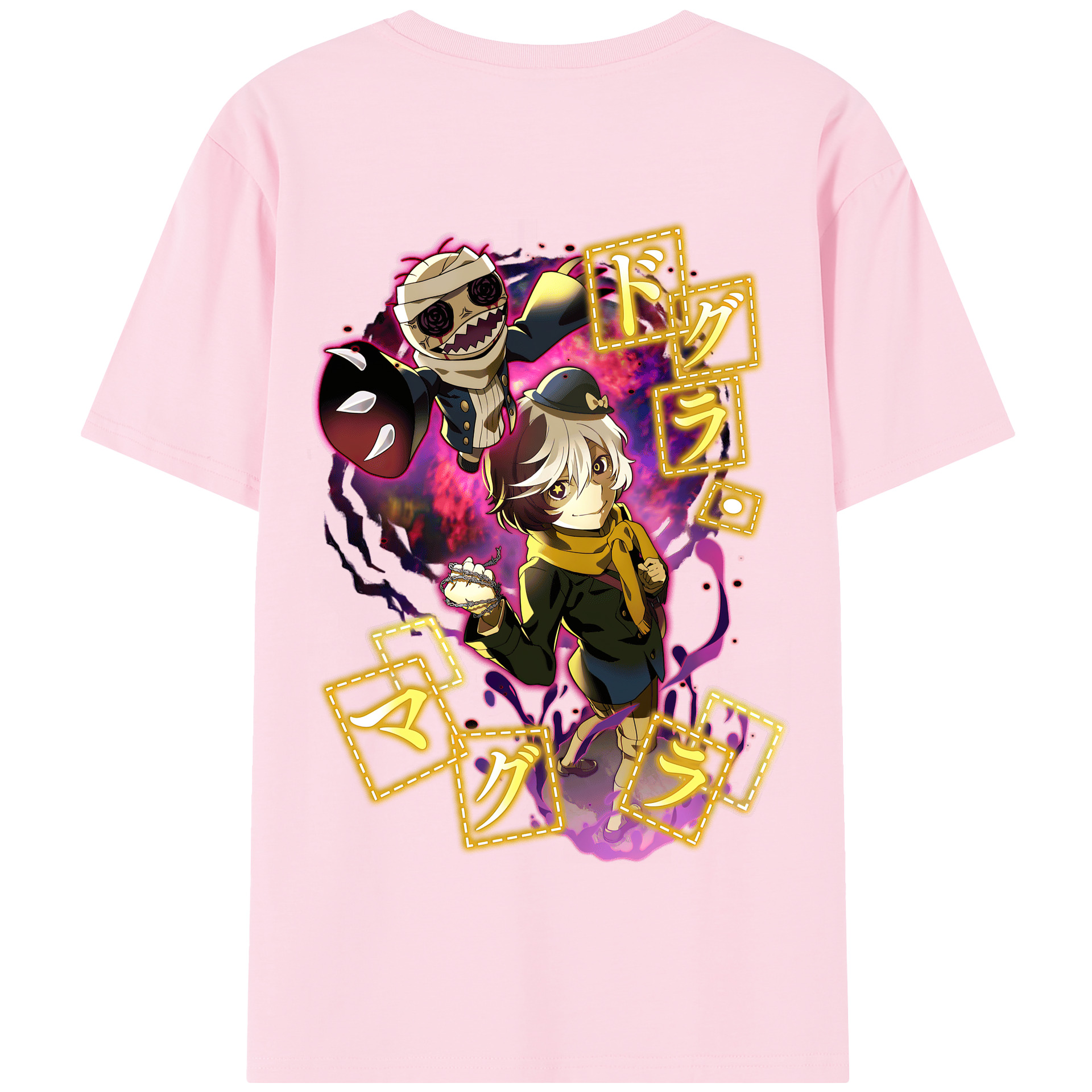 （画像用） 文豪ストレイドッグス Bungo Stray Dogs 綿100％半袖Tシャツ（背面プリント）