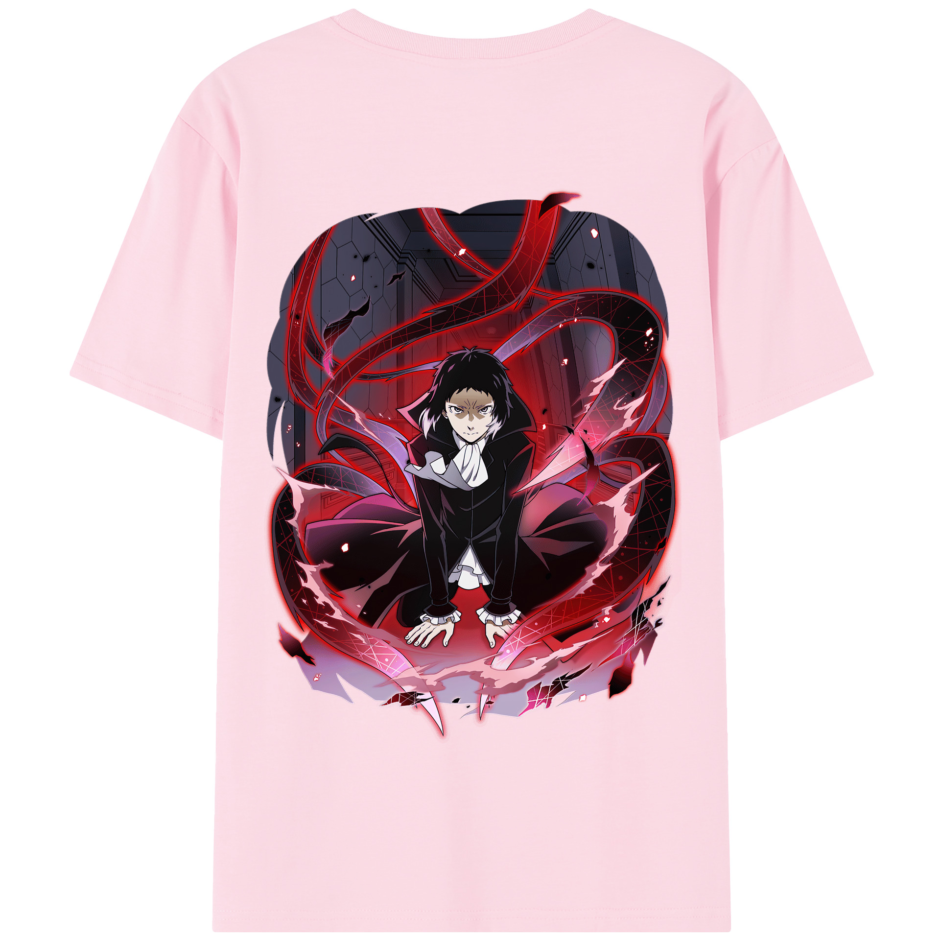 （画像用） 文豪ストレイドッグス Bungo Stray Dogs 綿100％半袖Tシャツ（背面プリント）
