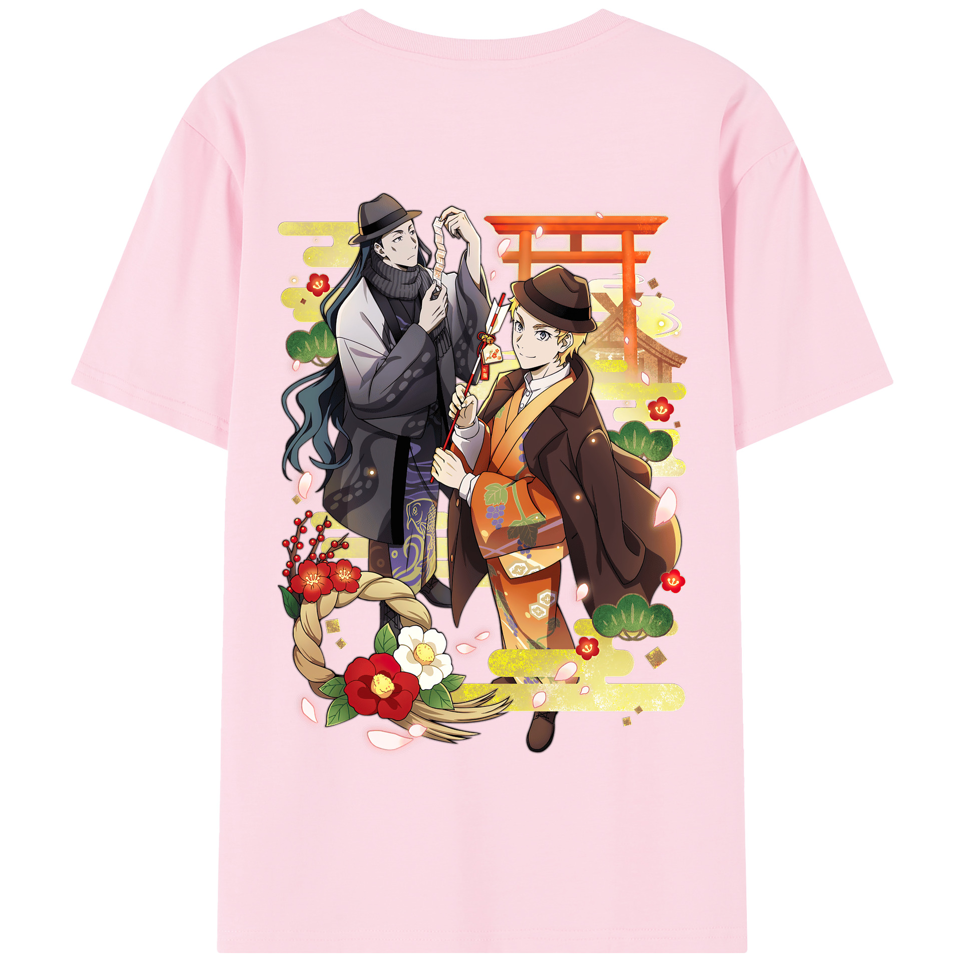 （画像用） 文豪ストレイドッグス Bungo Stray Dogs 綿100％半袖Tシャツ（背面プリント）