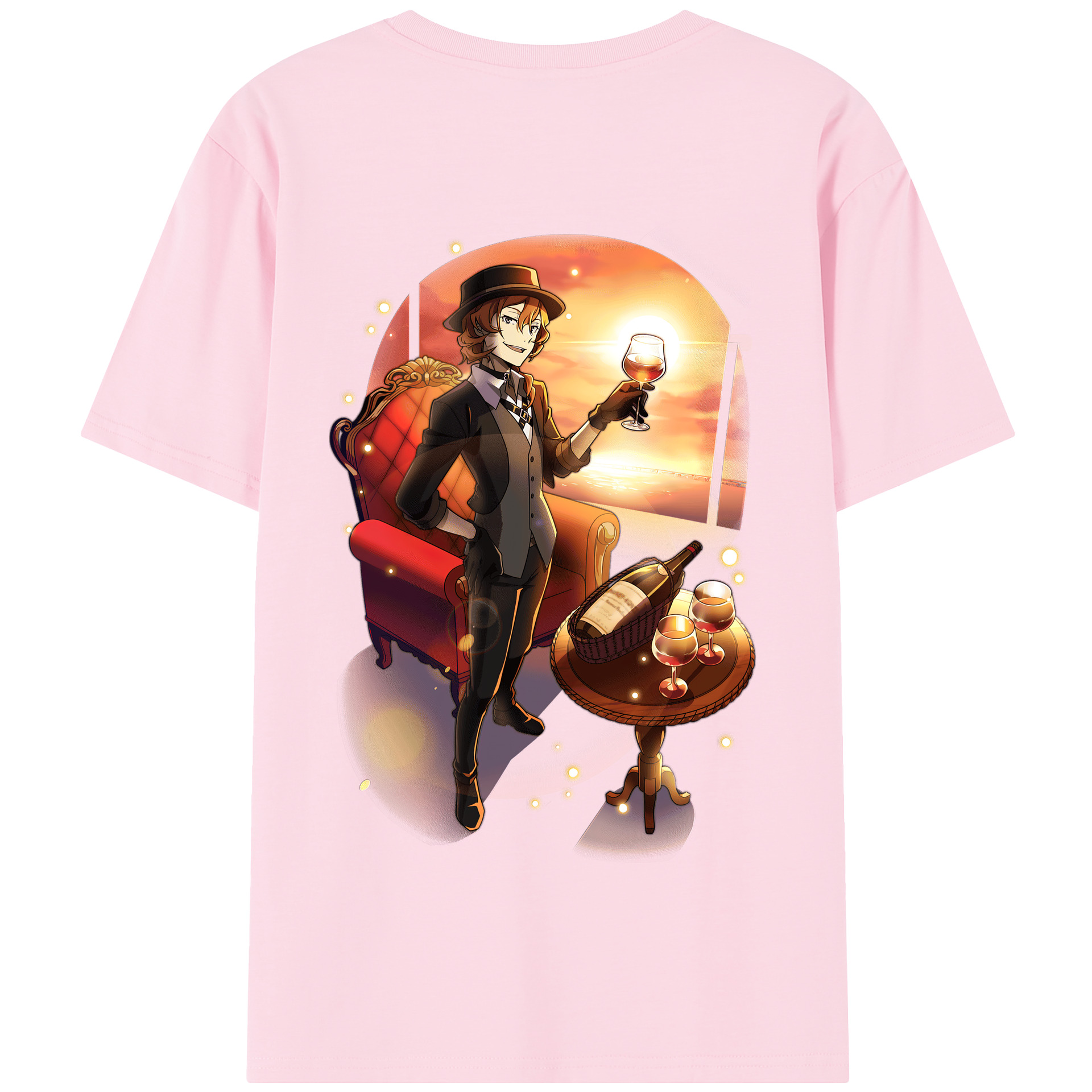 （画像用） 文豪ストレイドッグス Bungo Stray Dogs 綿100％半袖Tシャツ（背面プリント）