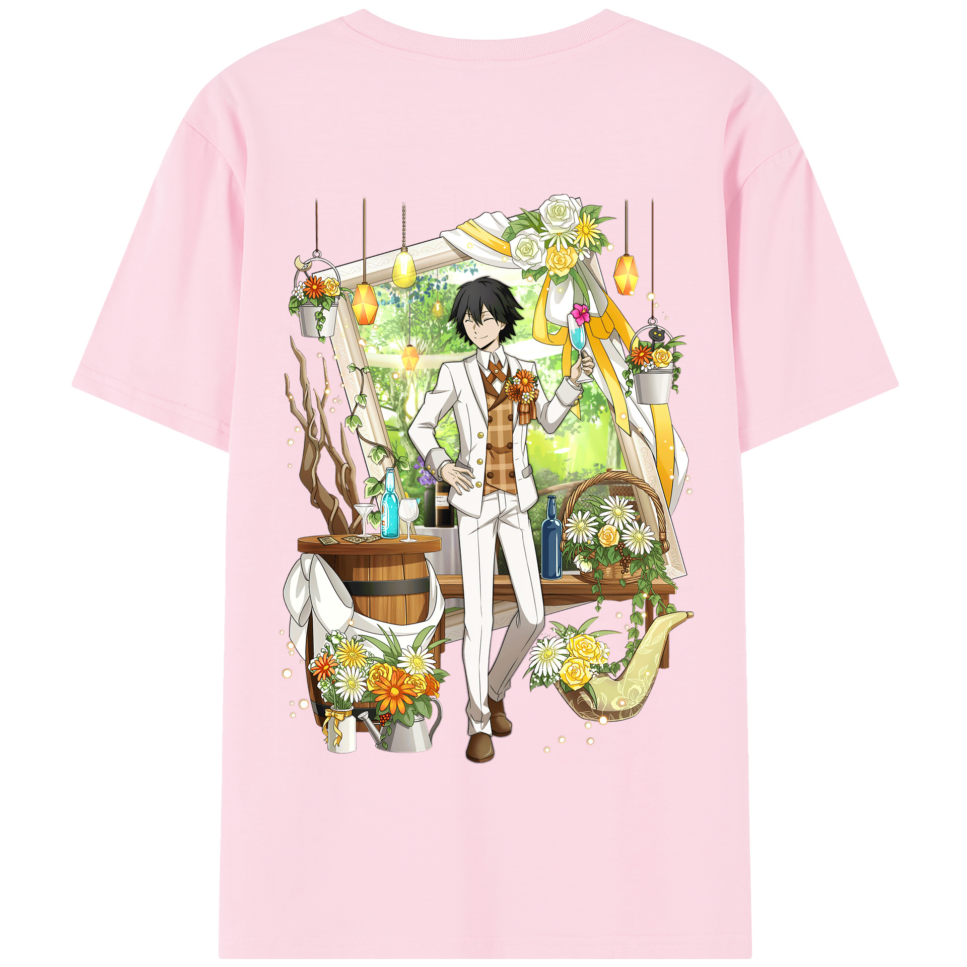 （画像用） 文豪ストレイドッグス Bungo Stray Dogs 綿100％半袖Tシャツ（背面プリント）