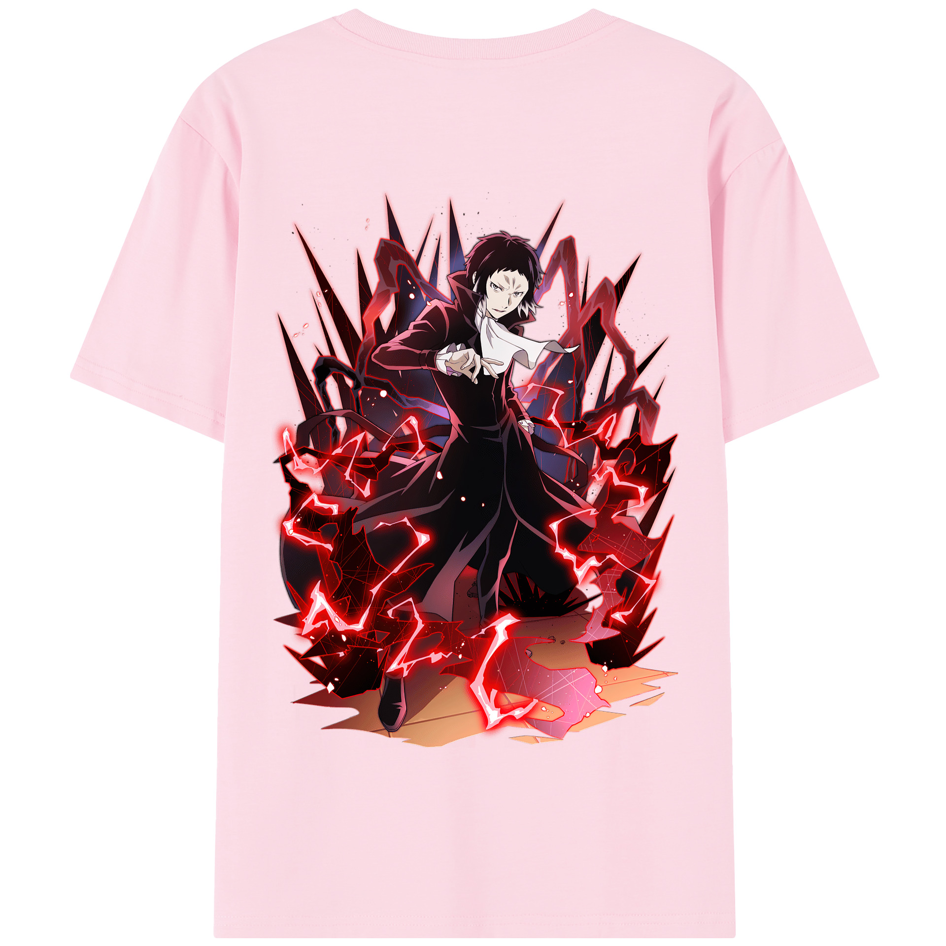 （画像用） 文豪ストレイドッグス Bungo Stray Dogs 綿100％半袖Tシャツ（背面プリント）
