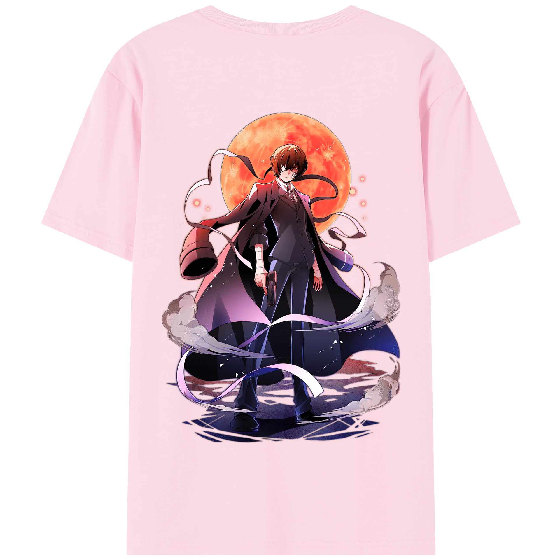 （画像用） 文豪ストレイドッグス Bungo Stray Dogs 綿100％半袖Tシャツ（背面プリント）