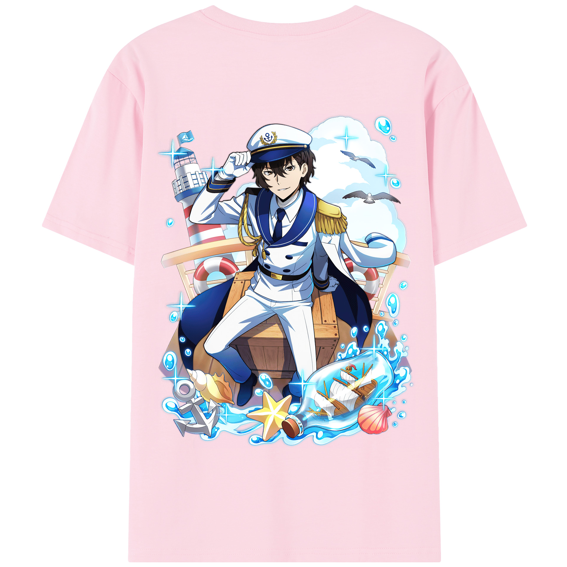 （画像用） 文豪ストレイドッグス Bungo Stray Dogs 綿100％半袖Tシャツ（背面プリント）