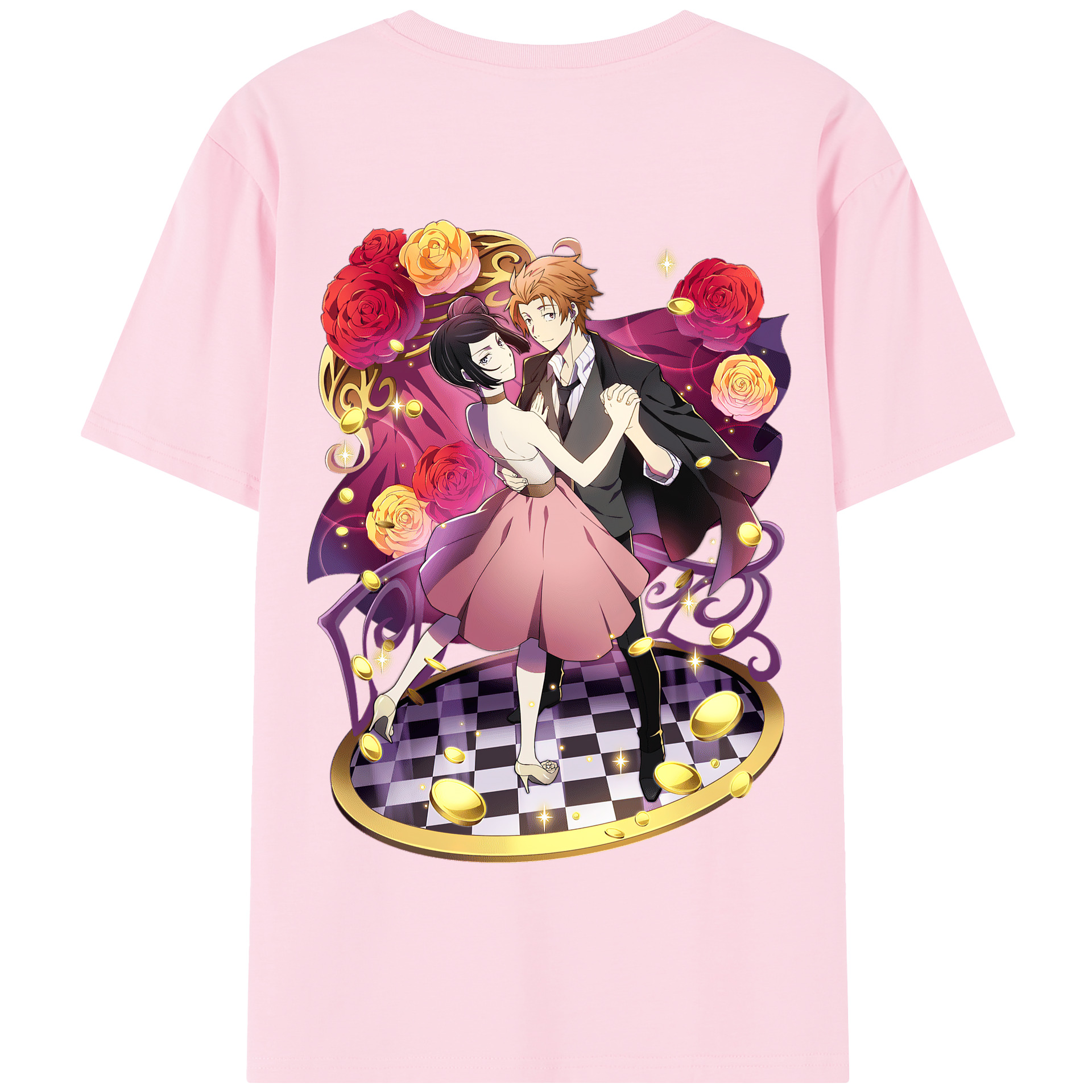 （画像用） 文豪ストレイドッグス Bungo Stray Dogs 綿100％半袖Tシャツ（背面プリント）