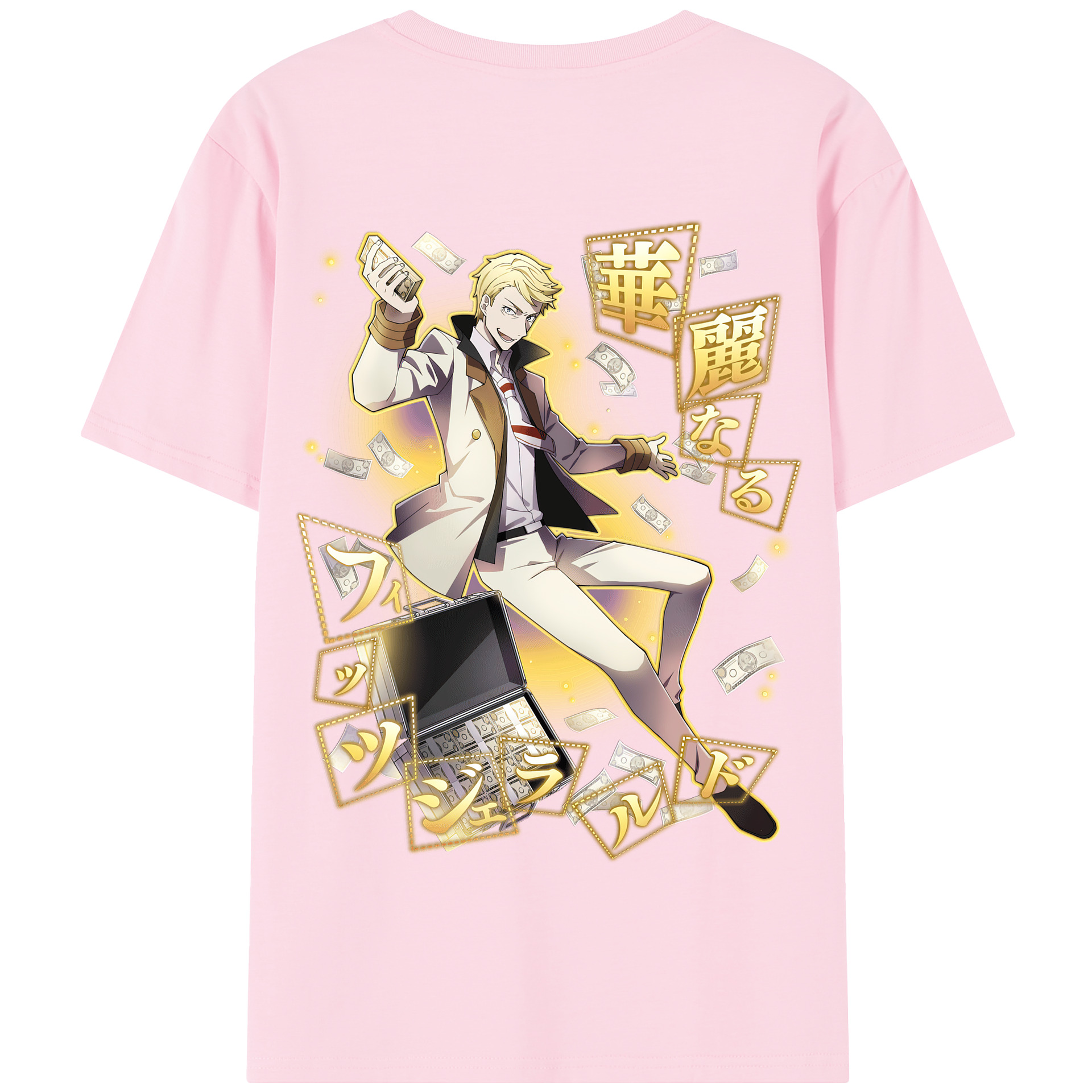 （画像用） 文豪ストレイドッグス Bungo Stray Dogs 綿100％半袖Tシャツ（背面プリント）