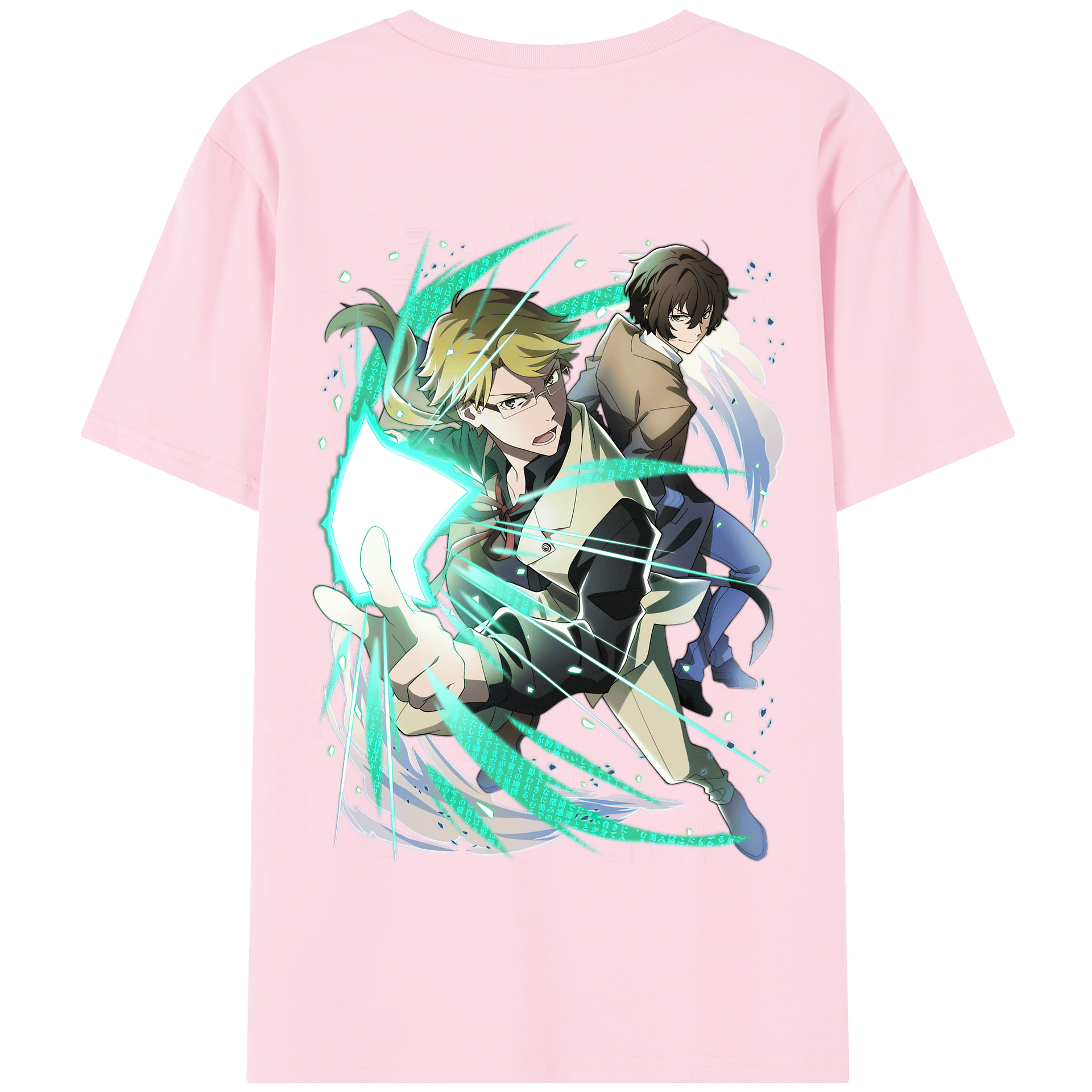 （画像用） 文豪ストレイドッグス Bungo Stray Dogs 綿100％半袖Tシャツ（背面プリント）