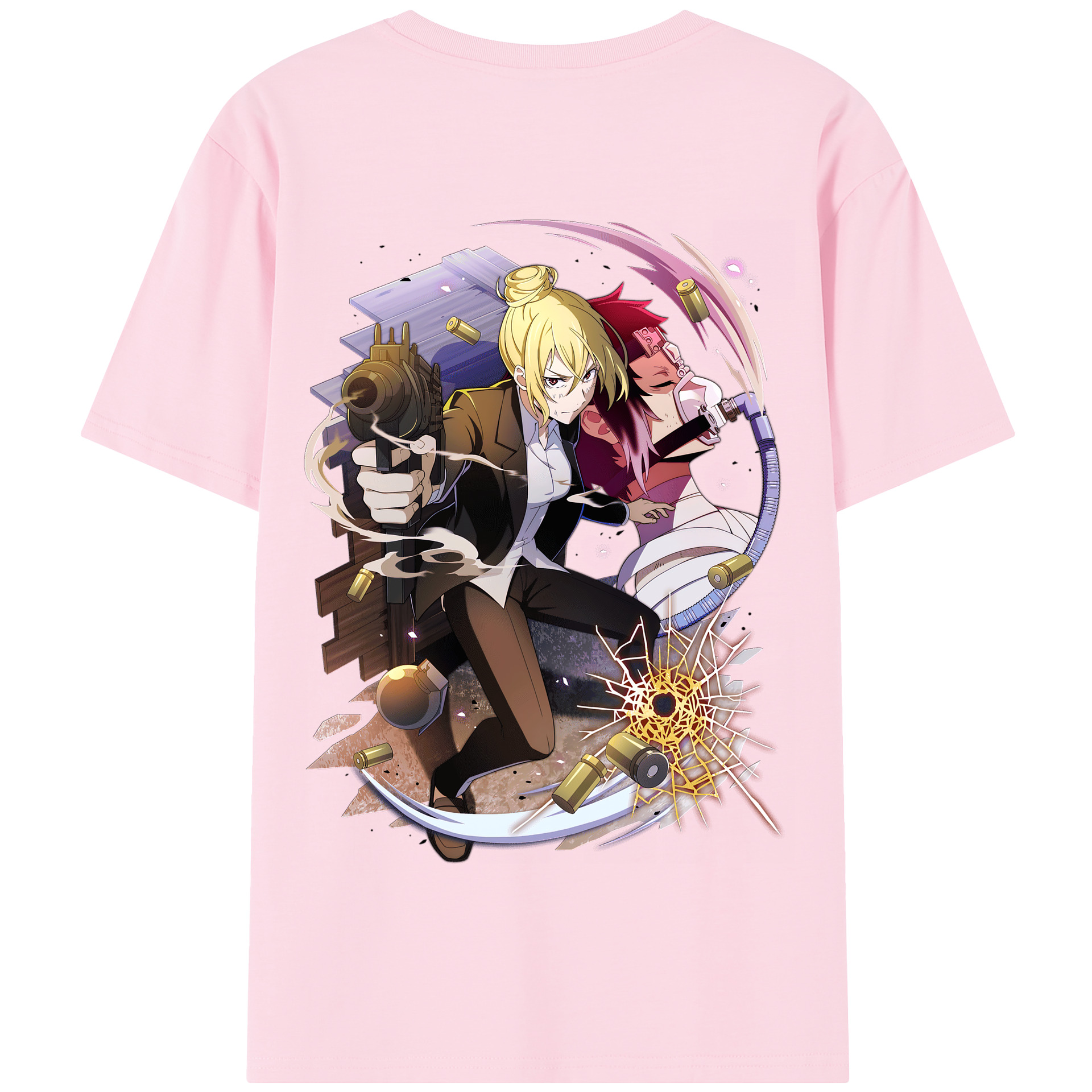 （画像用） 文豪ストレイドッグス Bungo Stray Dogs 綿100％半袖Tシャツ（背面プリント）