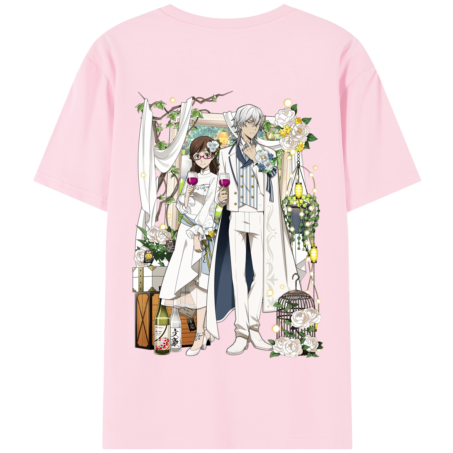 （画像用） 文豪ストレイドッグス Bungo Stray Dogs 綿100％半袖Tシャツ（背面プリント）