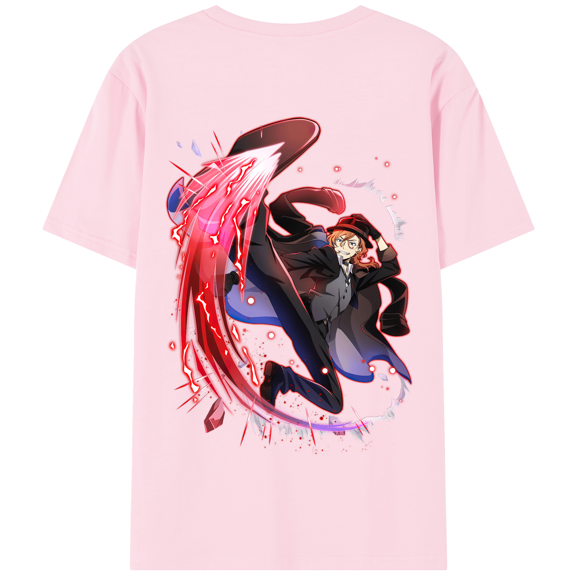 （画像用） 文豪ストレイドッグス Bungo Stray Dogs 綿100％半袖Tシャツ（背面プリント）