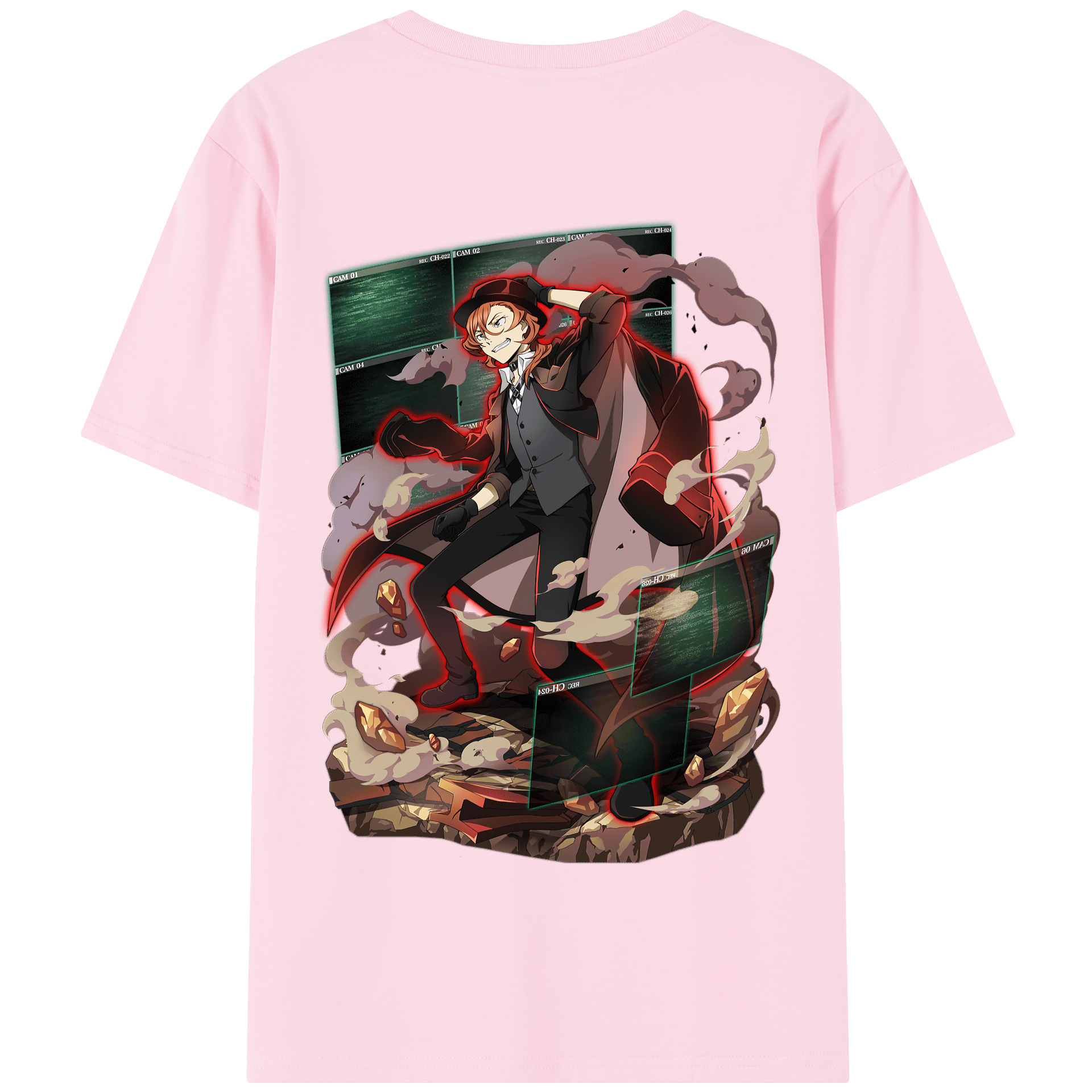 （画像用） 文豪ストレイドッグス Bungo Stray Dogs 綿100％半袖Tシャツ（背面プリント）