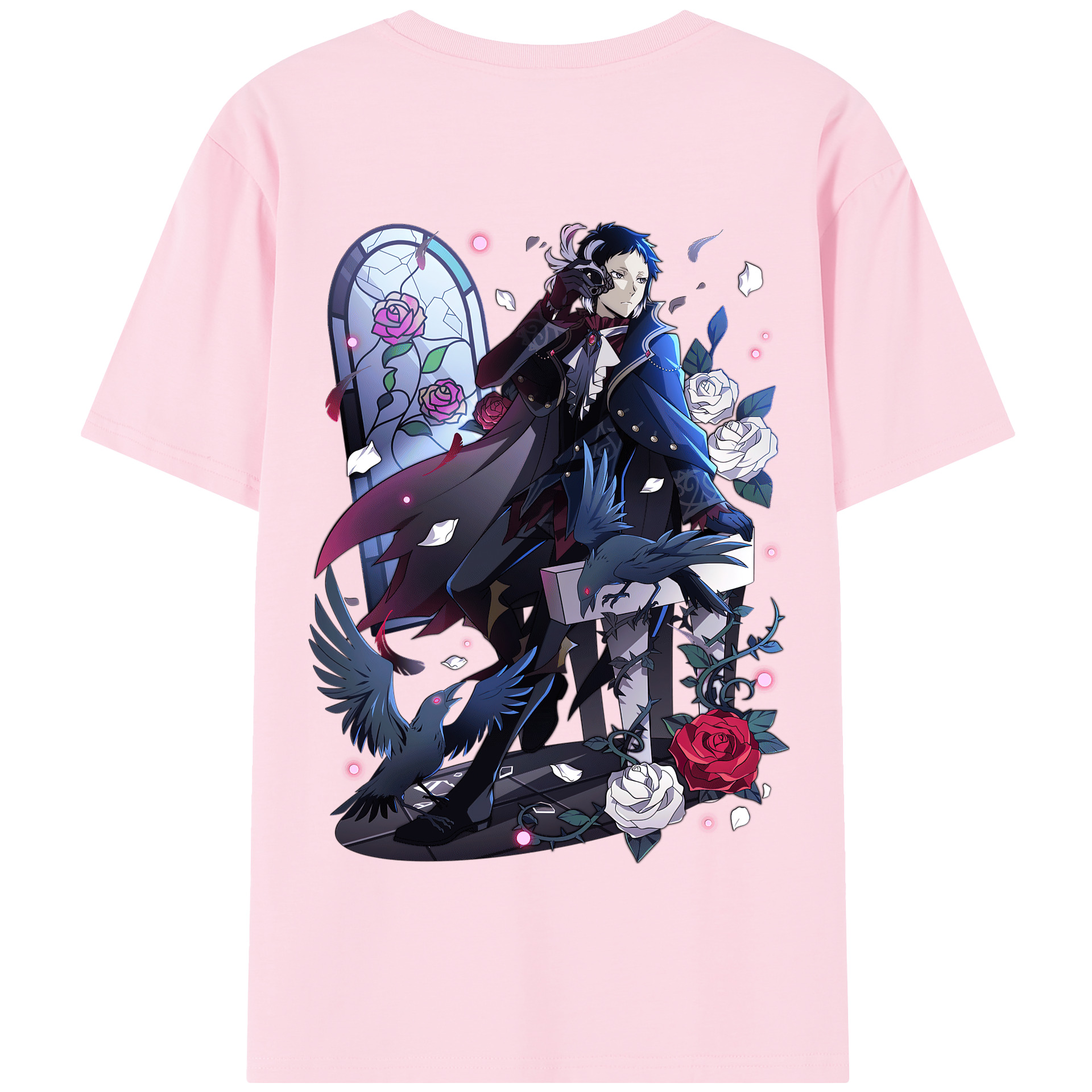 （画像用） 文豪ストレイドッグス Bungo Stray Dogs 綿100％半袖Tシャツ（背面プリント）