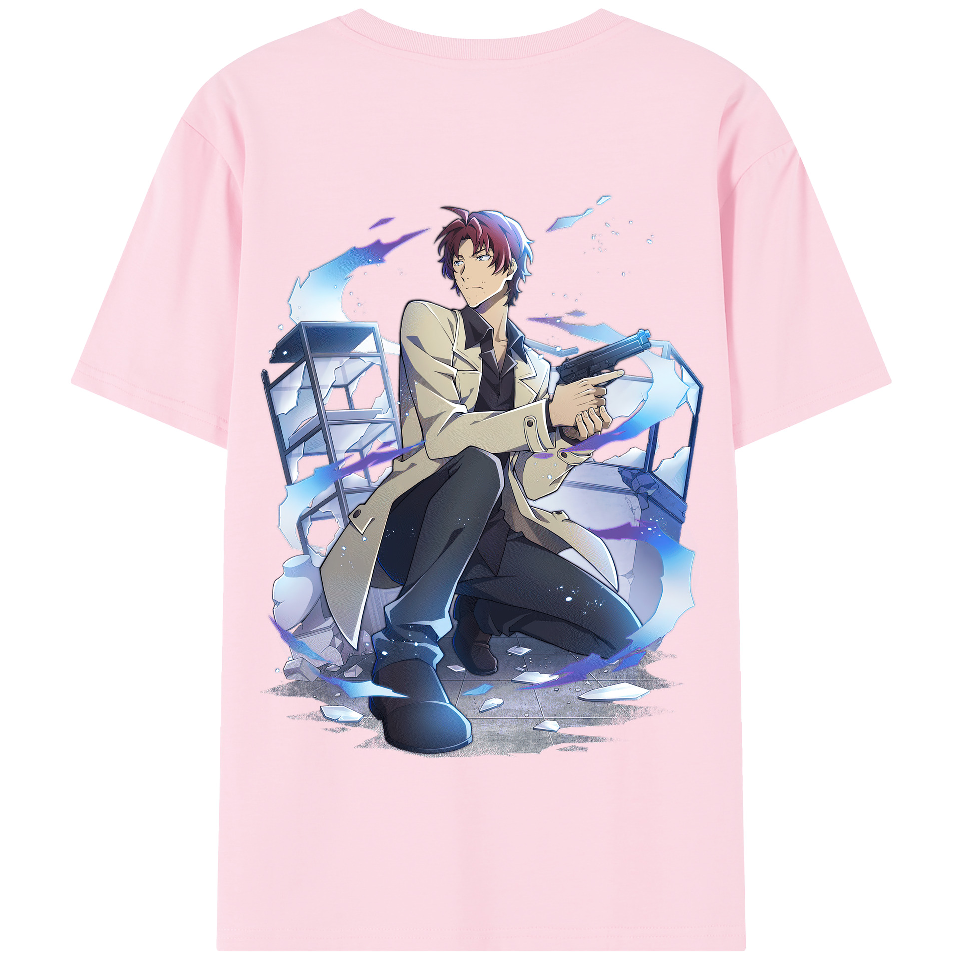 （画像用） 文豪ストレイドッグス Bungo Stray Dogs 綿100％半袖Tシャツ（背面プリント）