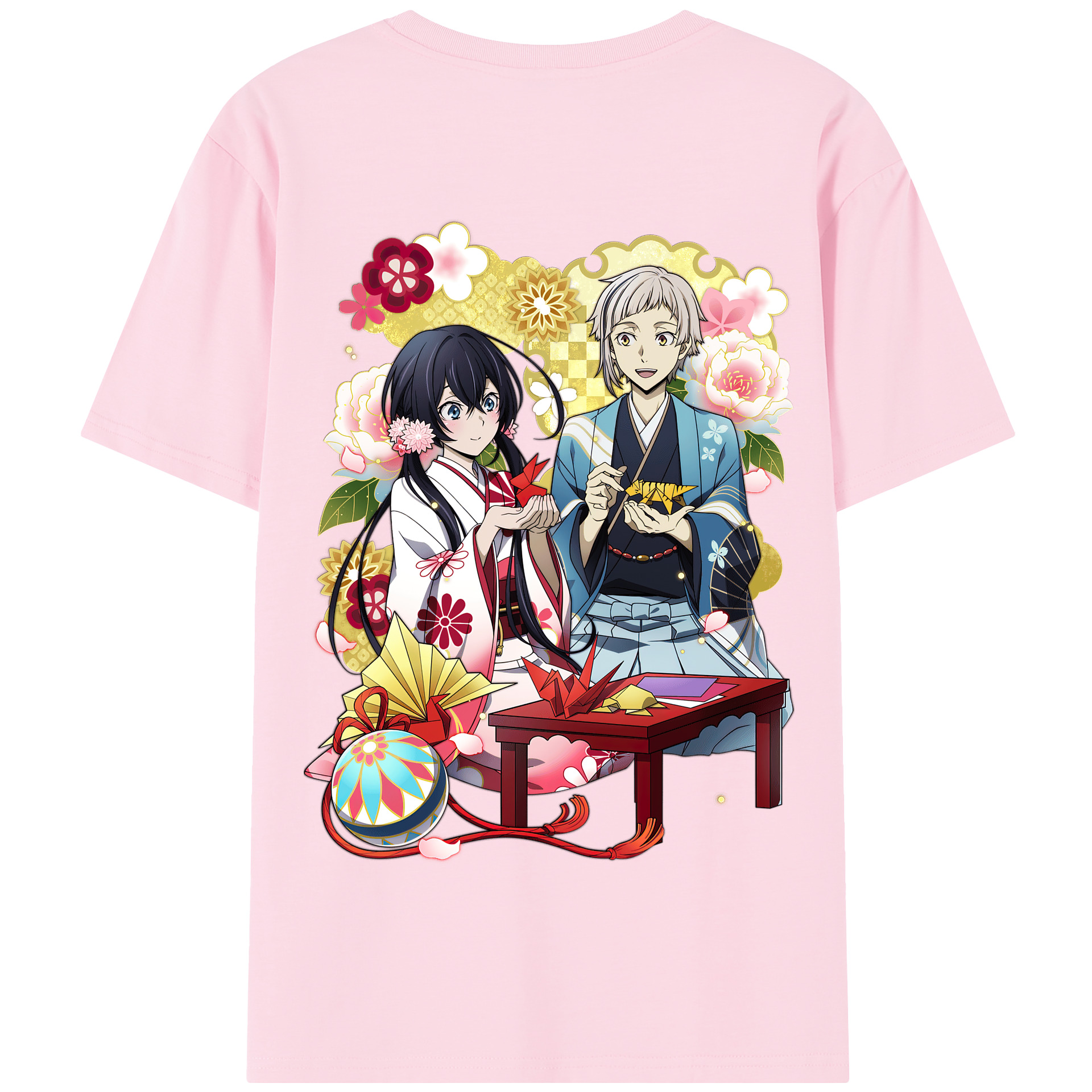 （画像用） 文豪ストレイドッグス Bungo Stray Dogs 綿100％半袖Tシャツ（背面プリント）
