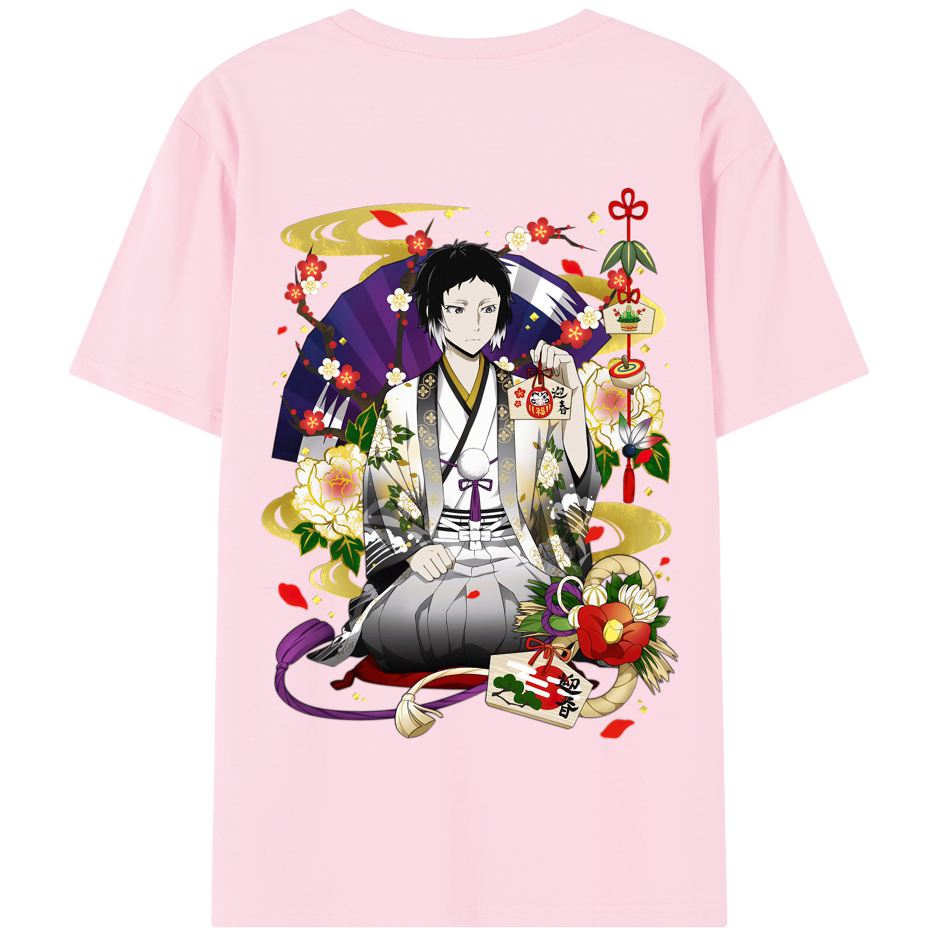 （画像用） 文豪ストレイドッグス Bungo Stray Dogs 綿100％半袖Tシャツ（背面プリント）