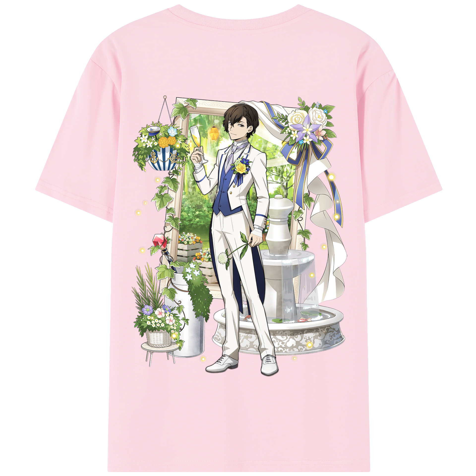 （画像用） 文豪ストレイドッグス Bungo Stray Dogs 綿100％半袖Tシャツ（背面プリント）