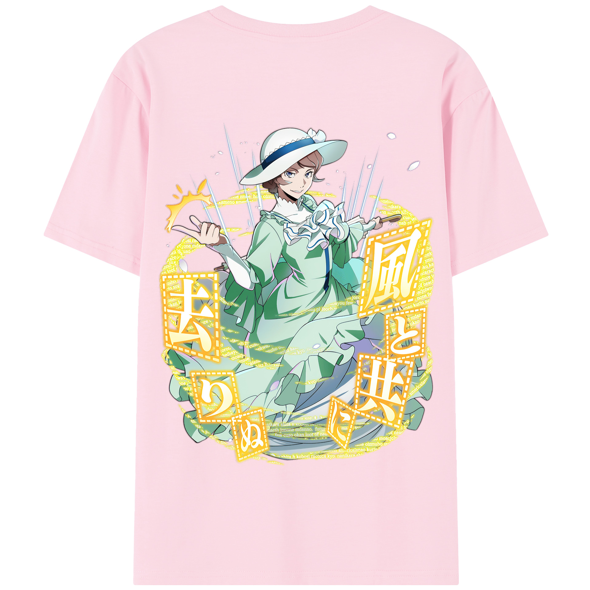 （画像用） 文豪ストレイドッグス Bungo Stray Dogs 綿100％半袖Tシャツ（背面プリント）