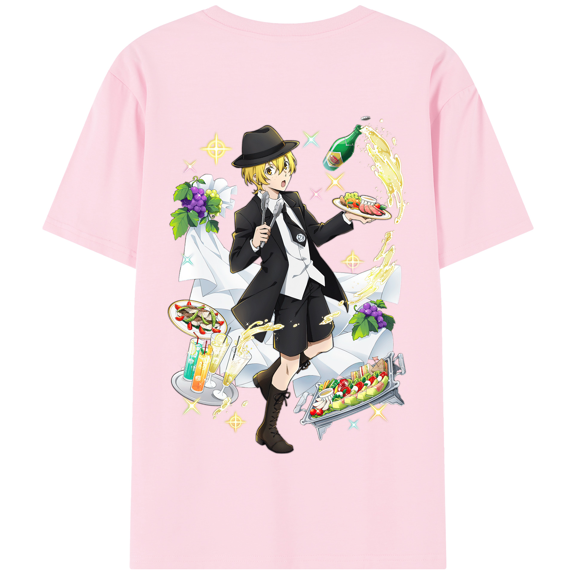 （画像用） 文豪ストレイドッグス Bungo Stray Dogs 綿100％半袖Tシャツ（背面プリント）