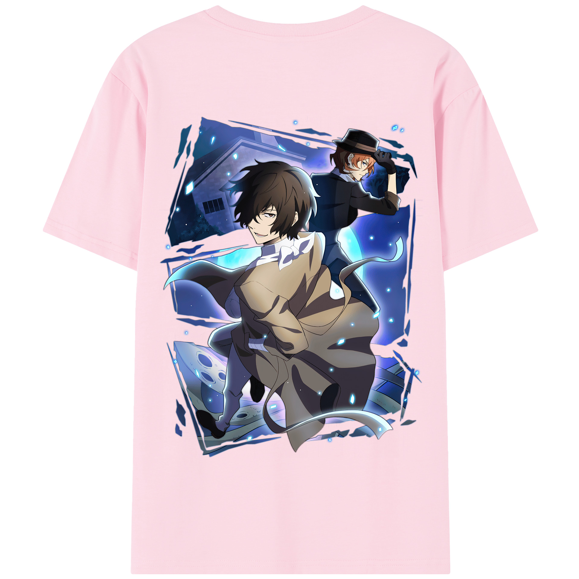 （画像用） 文豪ストレイドッグス Bungo Stray Dogs 綿100％半袖Tシャツ（背面プリント）