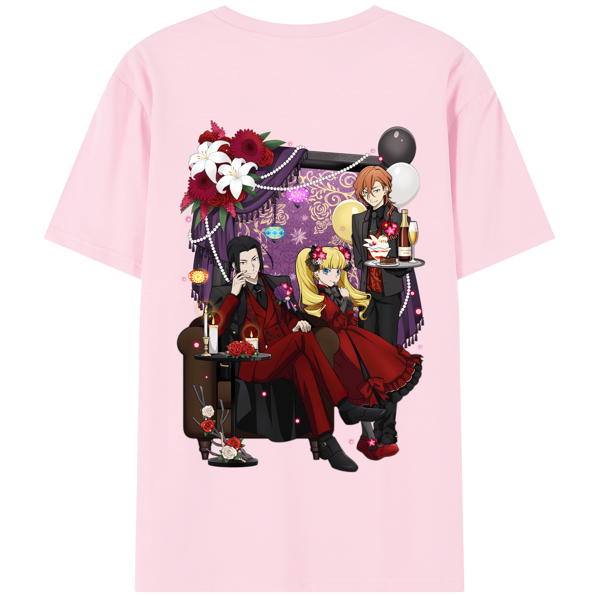 （画像用） 文豪ストレイドッグス Bungo Stray Dogs 綿100％半袖Tシャツ（背面プリント）
