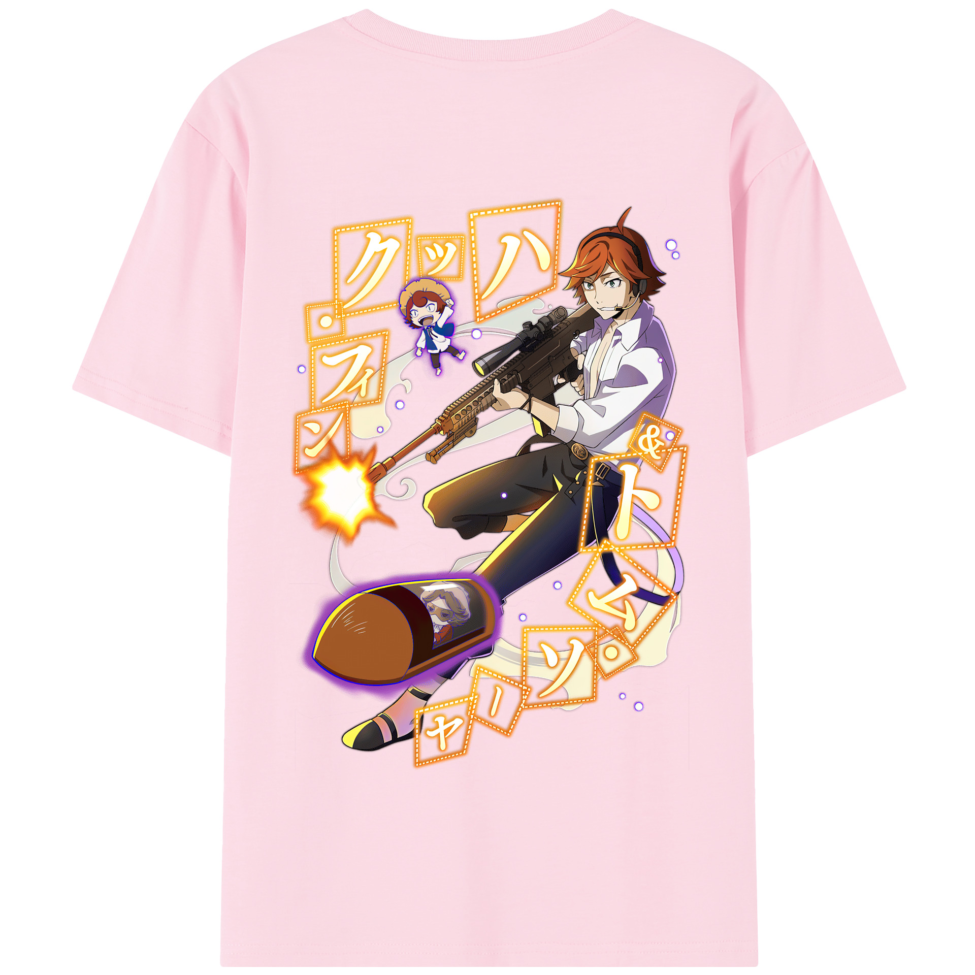 （画像用） 文豪ストレイドッグス Bungo Stray Dogs 綿100％半袖Tシャツ（背面プリント）