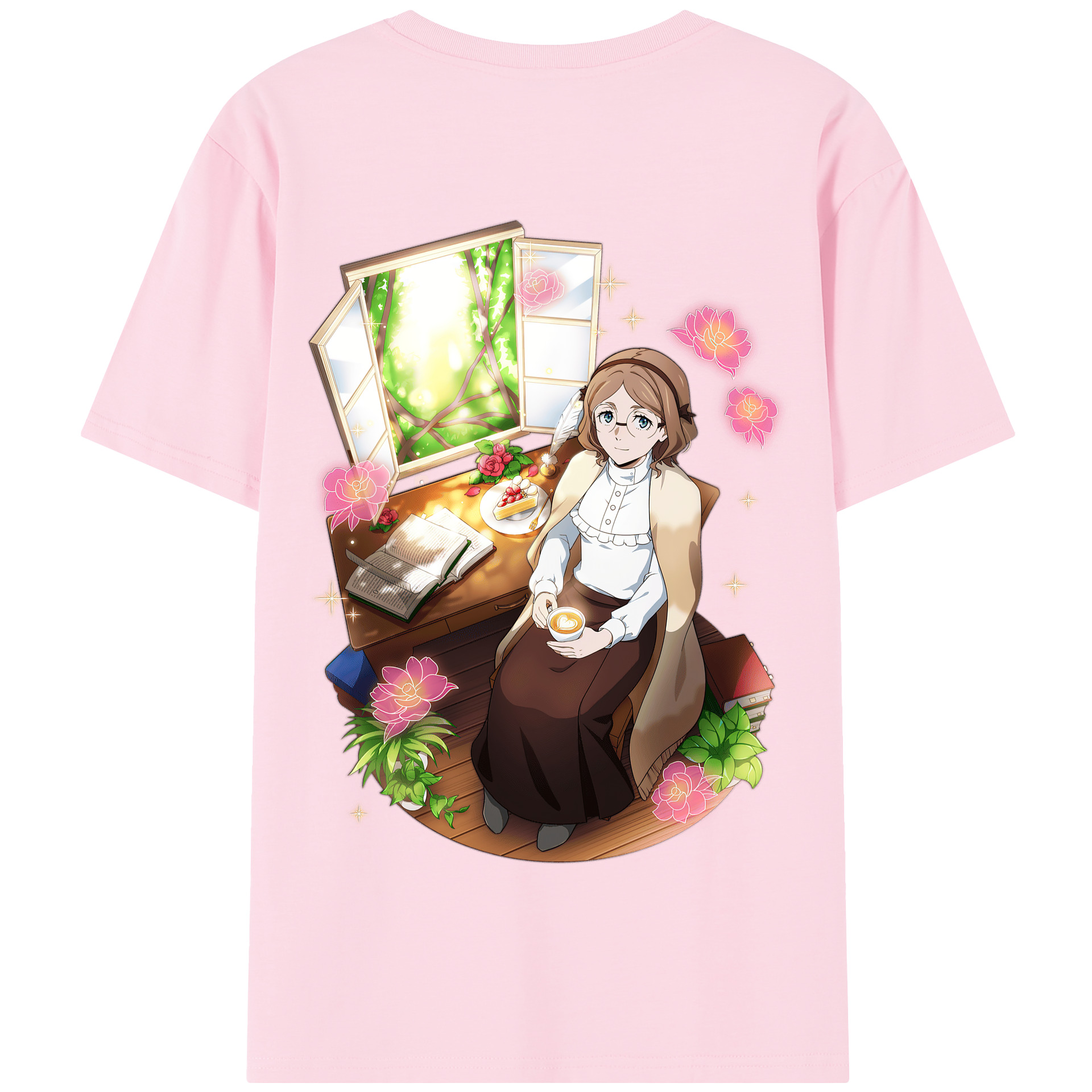（画像用） 文豪ストレイドッグス Bungo Stray Dogs 綿100％半袖Tシャツ（背面プリント）