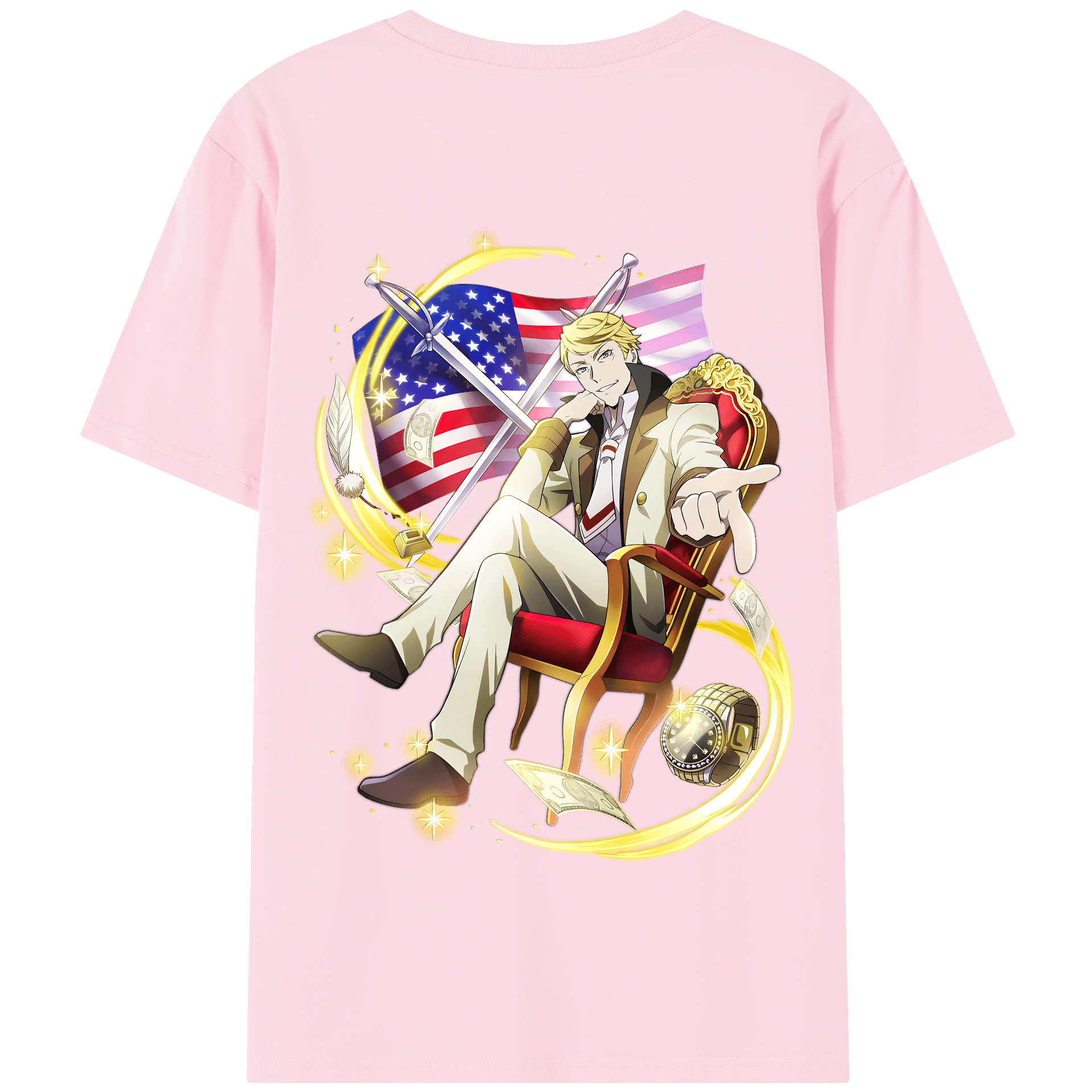 （画像用） 文豪ストレイドッグス Bungo Stray Dogs 綿100％半袖Tシャツ（背面プリント）