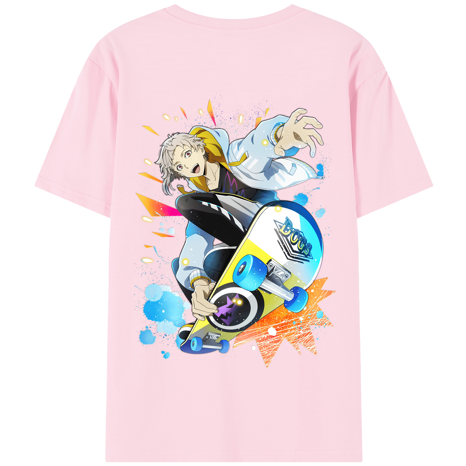 （画像用） 文豪ストレイドッグス Bungo Stray Dogs 綿100％半袖Tシャツ（背面プリント）