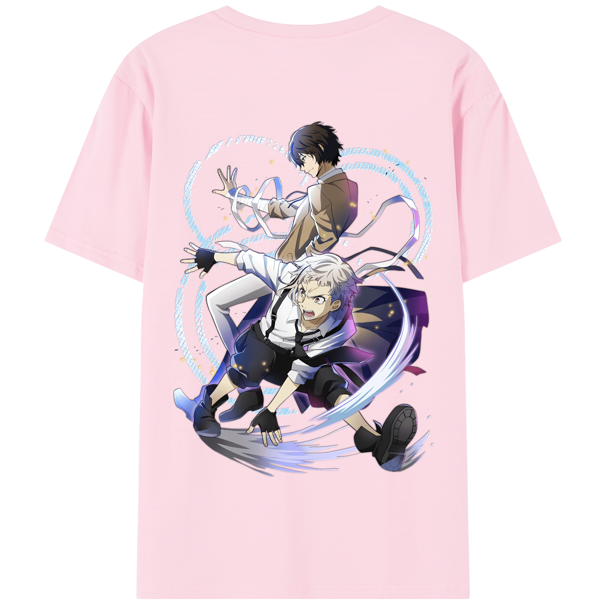 （画像用） 文豪ストレイドッグス Bungo Stray Dogs 綿100％半袖Tシャツ（背面プリント）