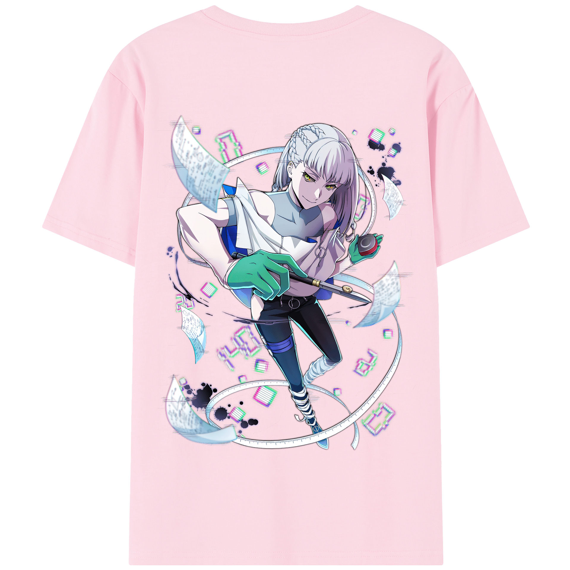（画像用） 文豪ストレイドッグス Bungo Stray Dogs 綿100％半袖Tシャツ（背面プリント）