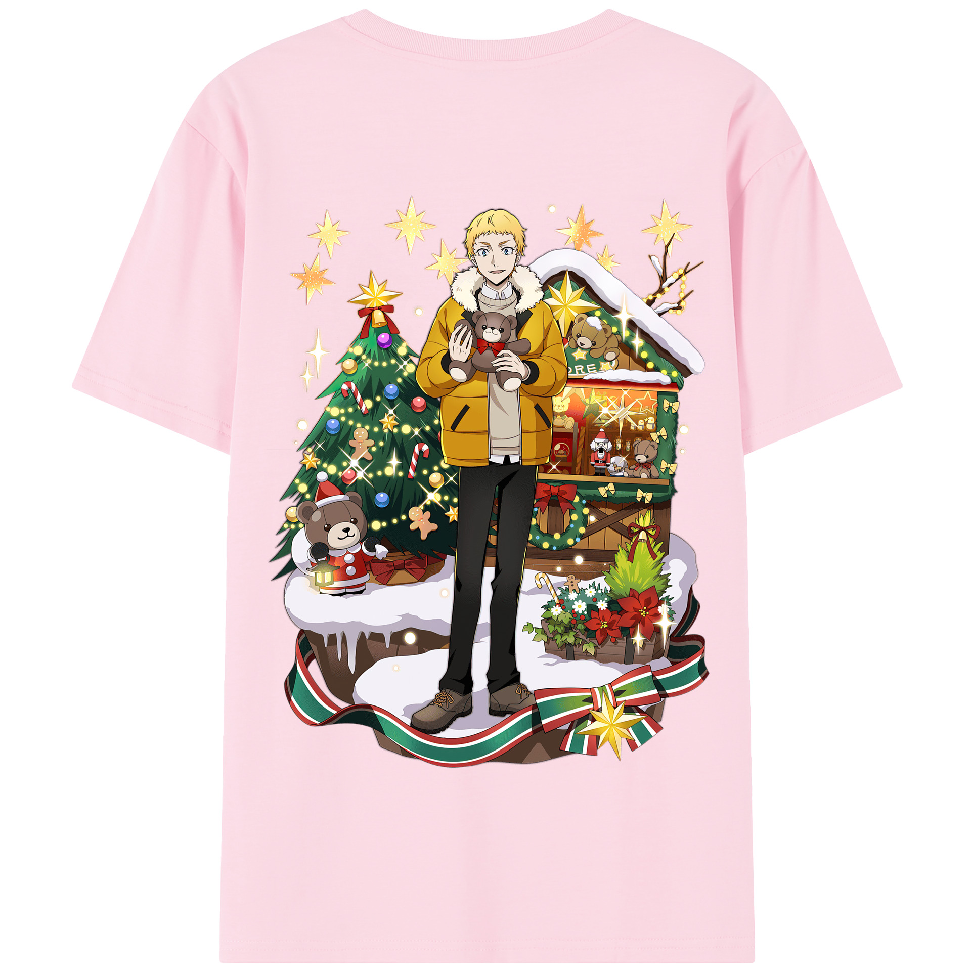（画像用） 文豪ストレイドッグス Bungo Stray Dogs 綿100％半袖Tシャツ（背面プリント）