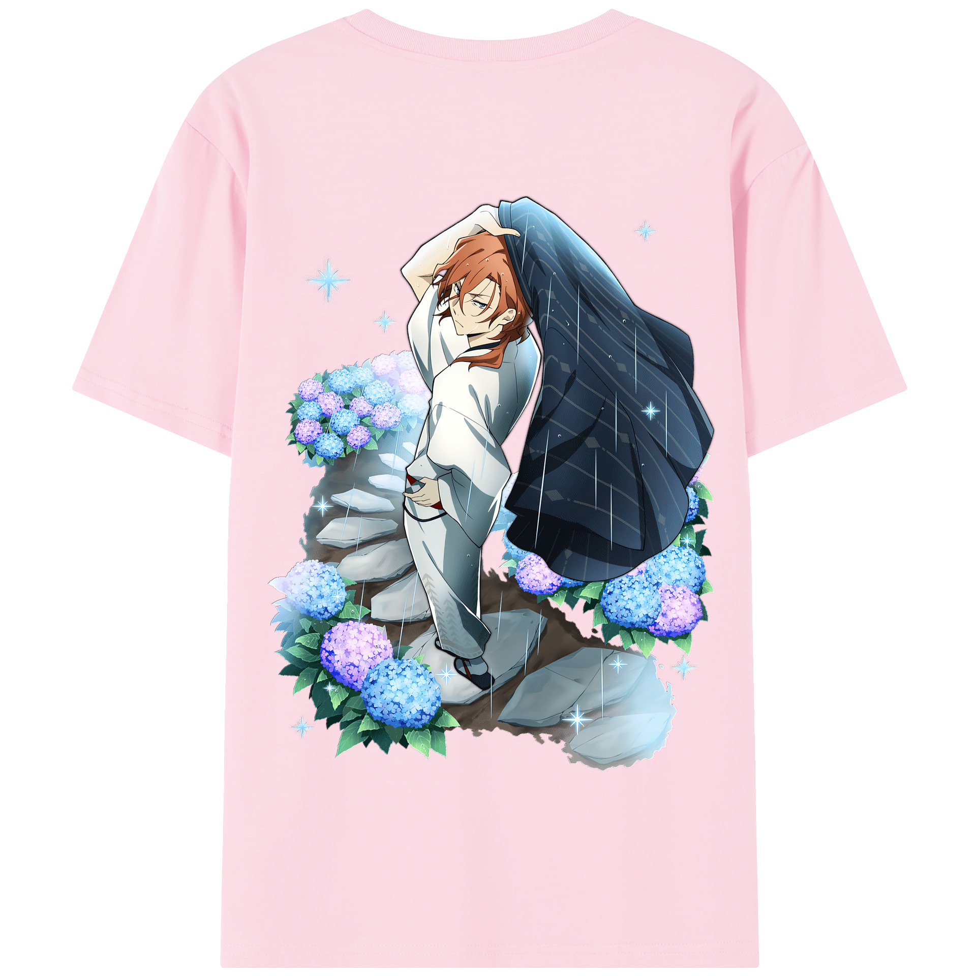 （画像用） 文豪ストレイドッグス Bungo Stray Dogs 綿100％半袖Tシャツ（背面プリント）
