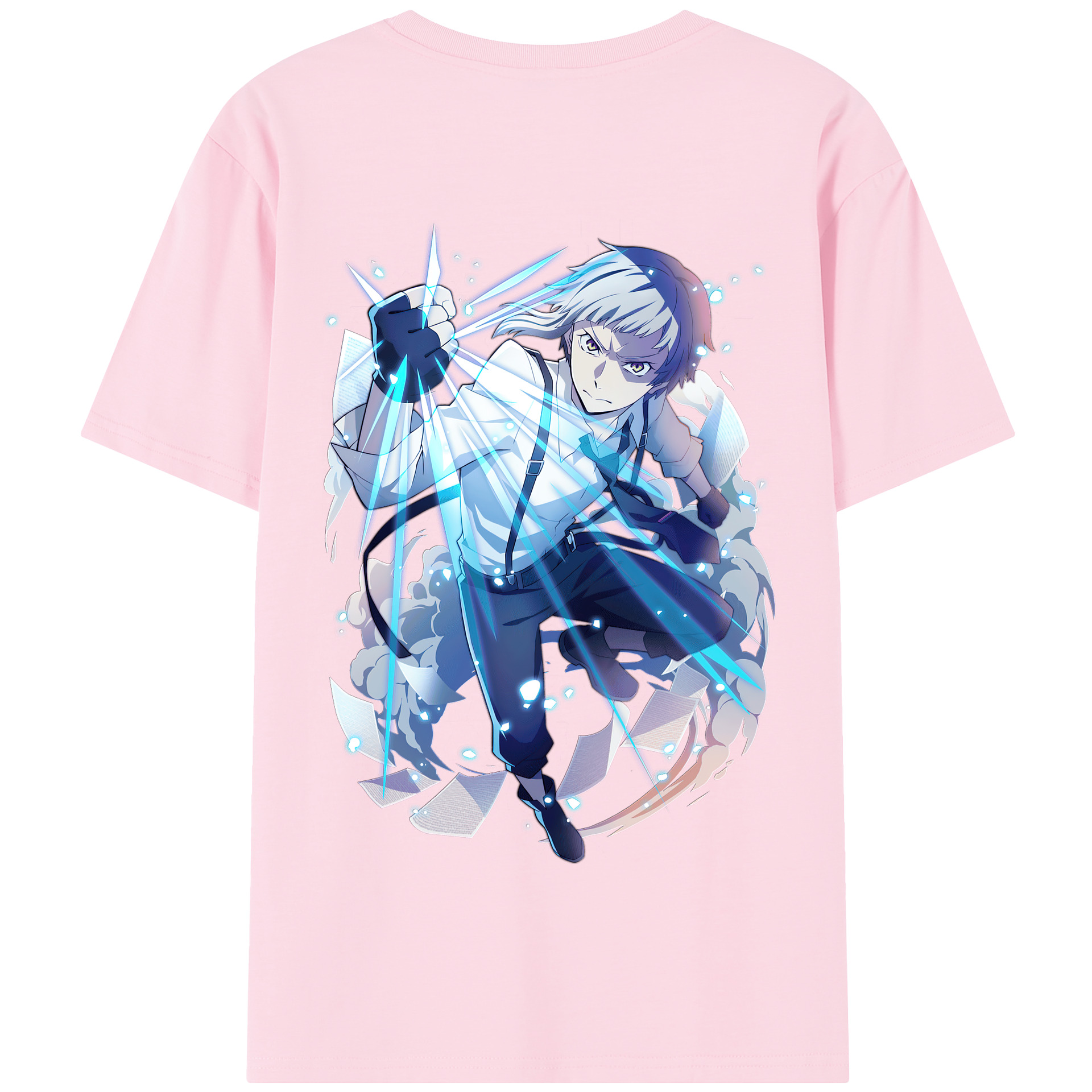 （画像用） 文豪ストレイドッグス Bungo Stray Dogs 綿100％半袖Tシャツ（背面プリント）