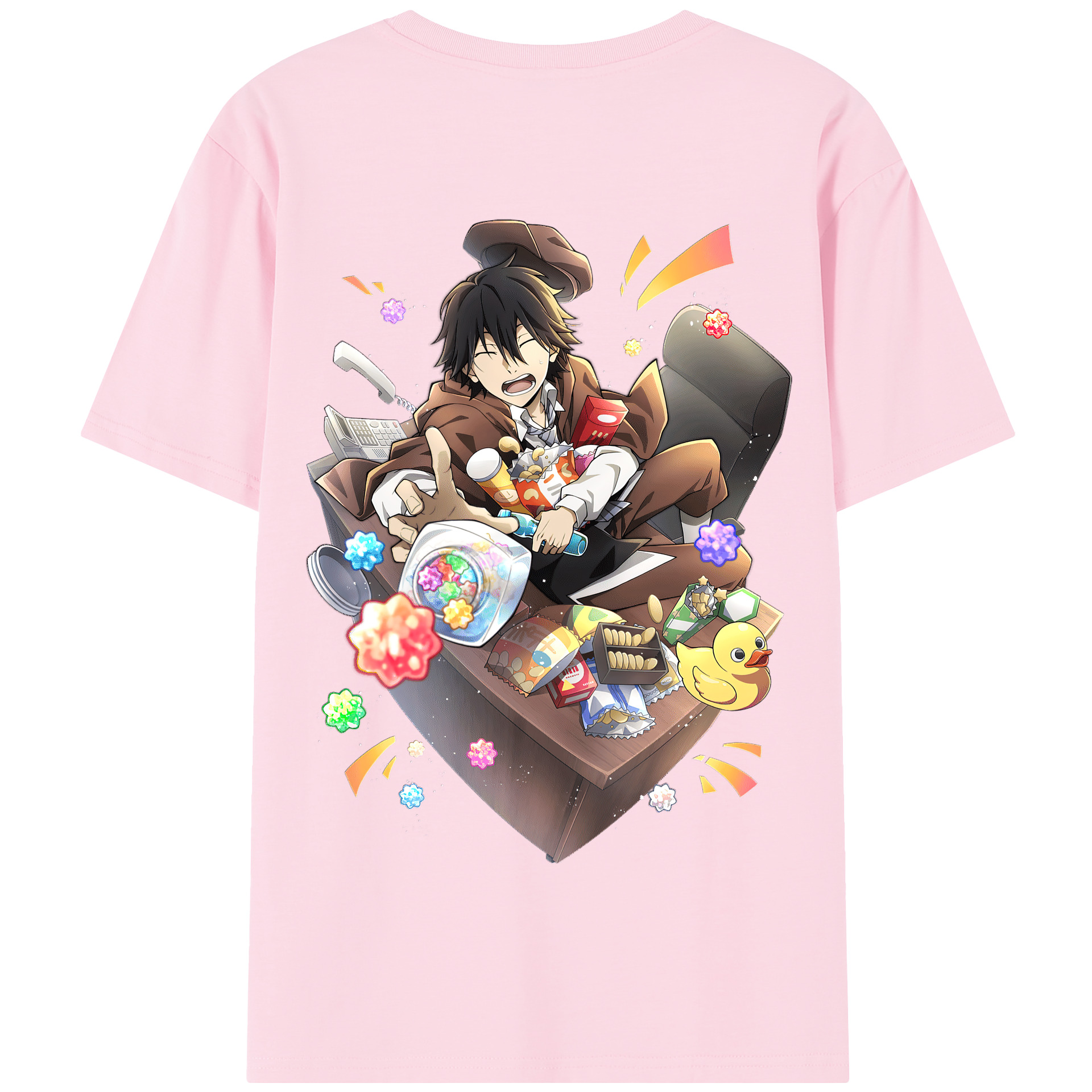（画像用） 文豪ストレイドッグス Bungo Stray Dogs 綿100％半袖Tシャツ（背面プリント）