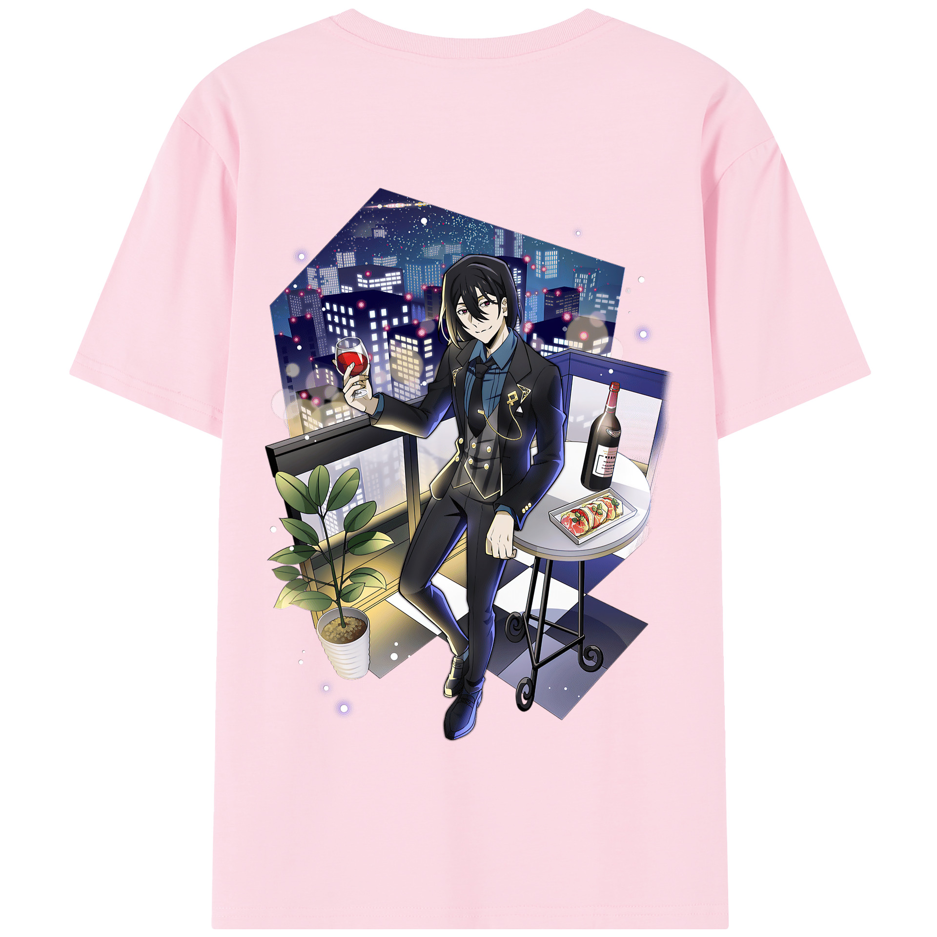 （画像用） 文豪ストレイドッグス Bungo Stray Dogs 綿100％半袖Tシャツ（背面プリント）