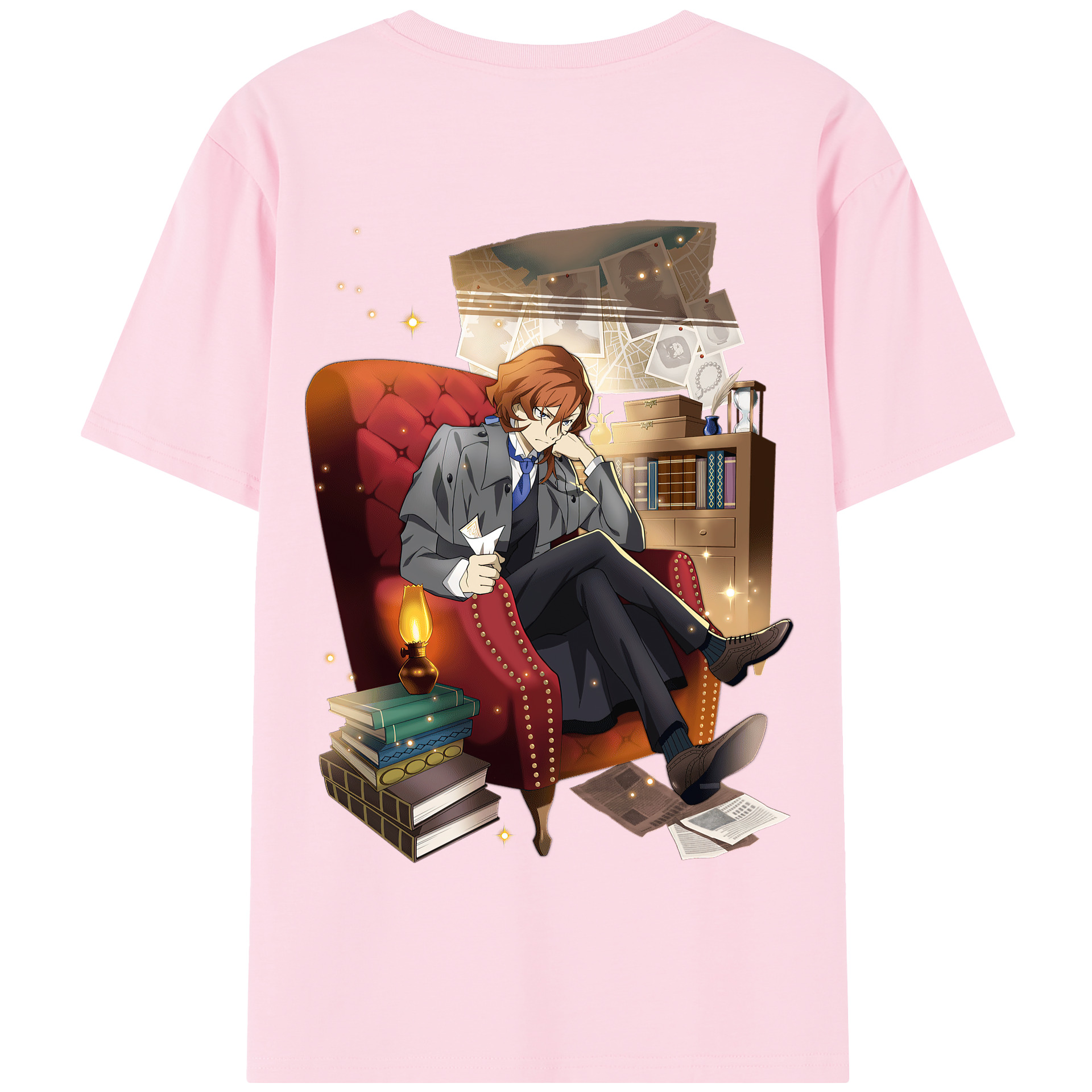 （画像用） 文豪ストレイドッグス Bungo Stray Dogs 綿100％半袖Tシャツ（背面プリント）